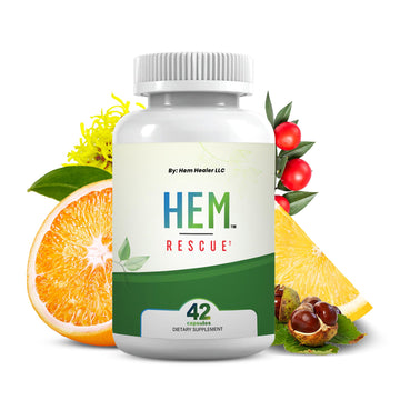 Hem Healer Hem Rescue Hemorrhoid Treatment Supplement - All Natural, Reduces Discomfort & Swelling, Boosts Blood Flow, Oral Botanical Blend, Made in USA - (1 Bottle Pack) Hem Healer Au supplements