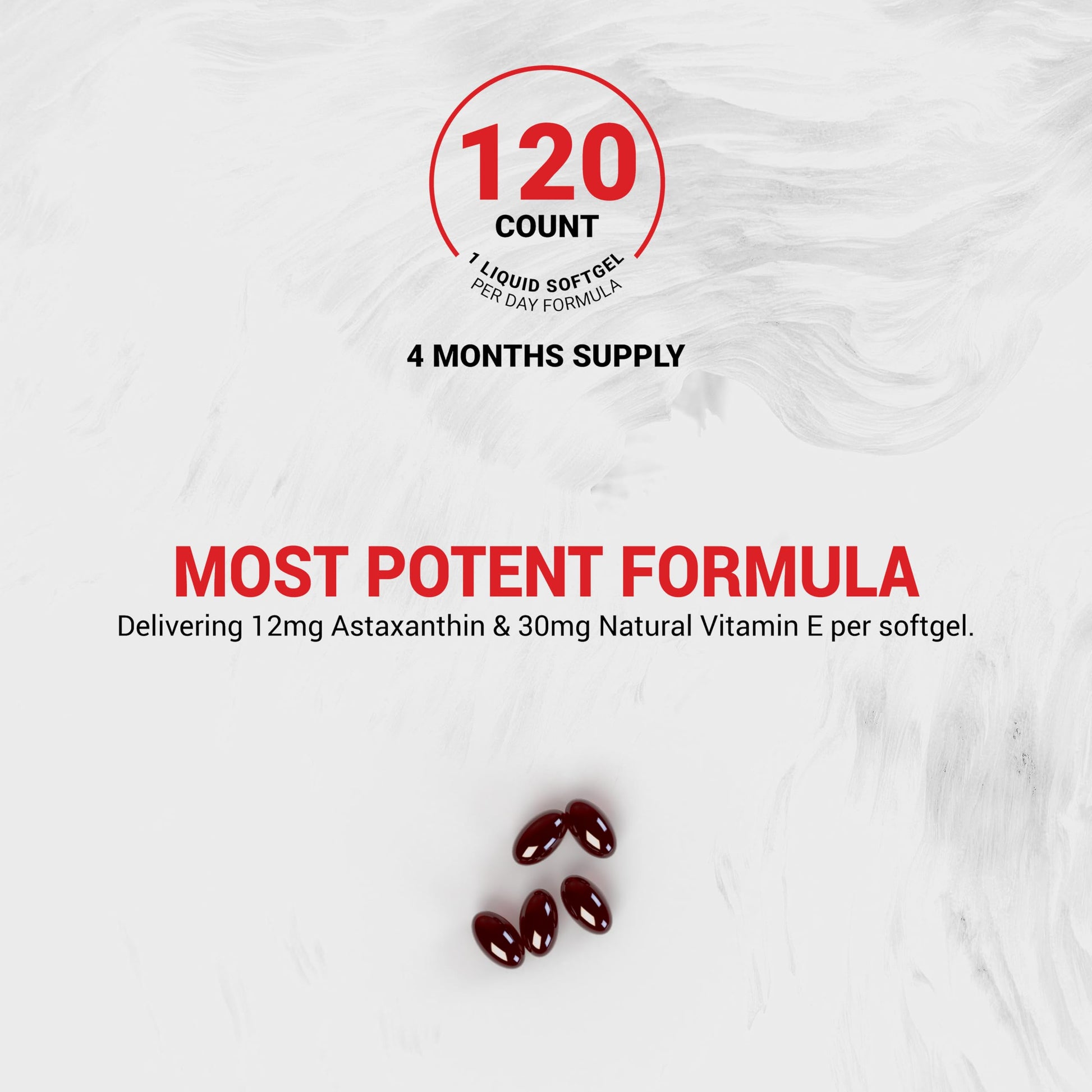 Naturalis New Zealand Astaxanthin (12mg) | Enhanced with Natural Vitamin E | Non-GMO, Soy & Gluten Free | 120 Softgels (4 Month Supply) Naturalis Au supplements