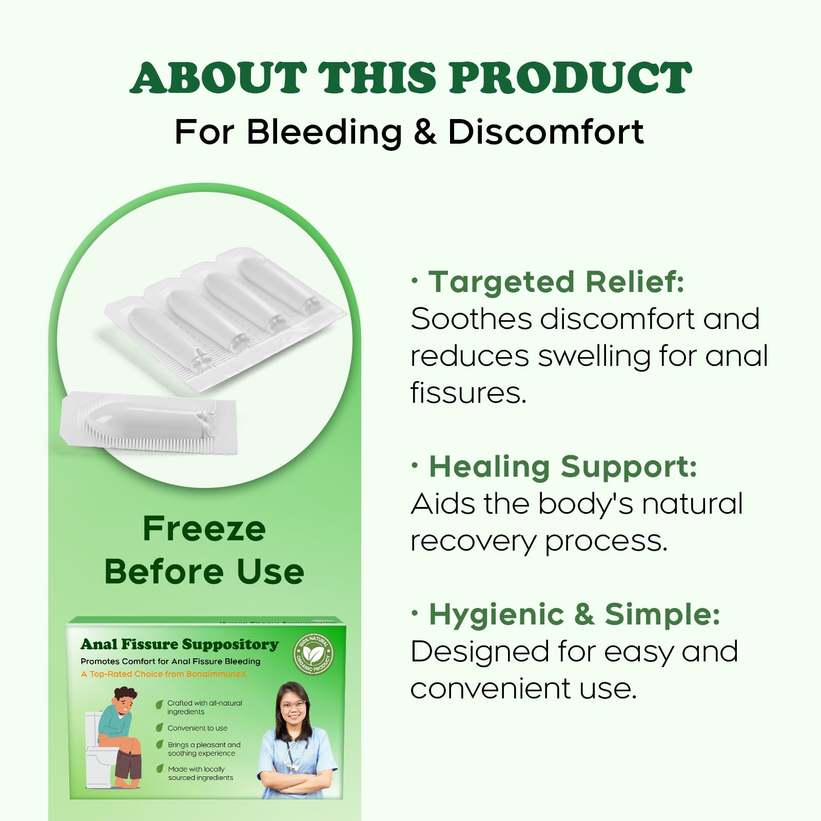 Peralpow Anal Fissure Suppositories | Expert-Formulation for Rectal Bleeding Associated with Hemorrhoids, Anus Fissures, Diarrhea & Constipation | Curcuminoids & Turmeric Extract | 16 Inserts Peralpow Au supplements