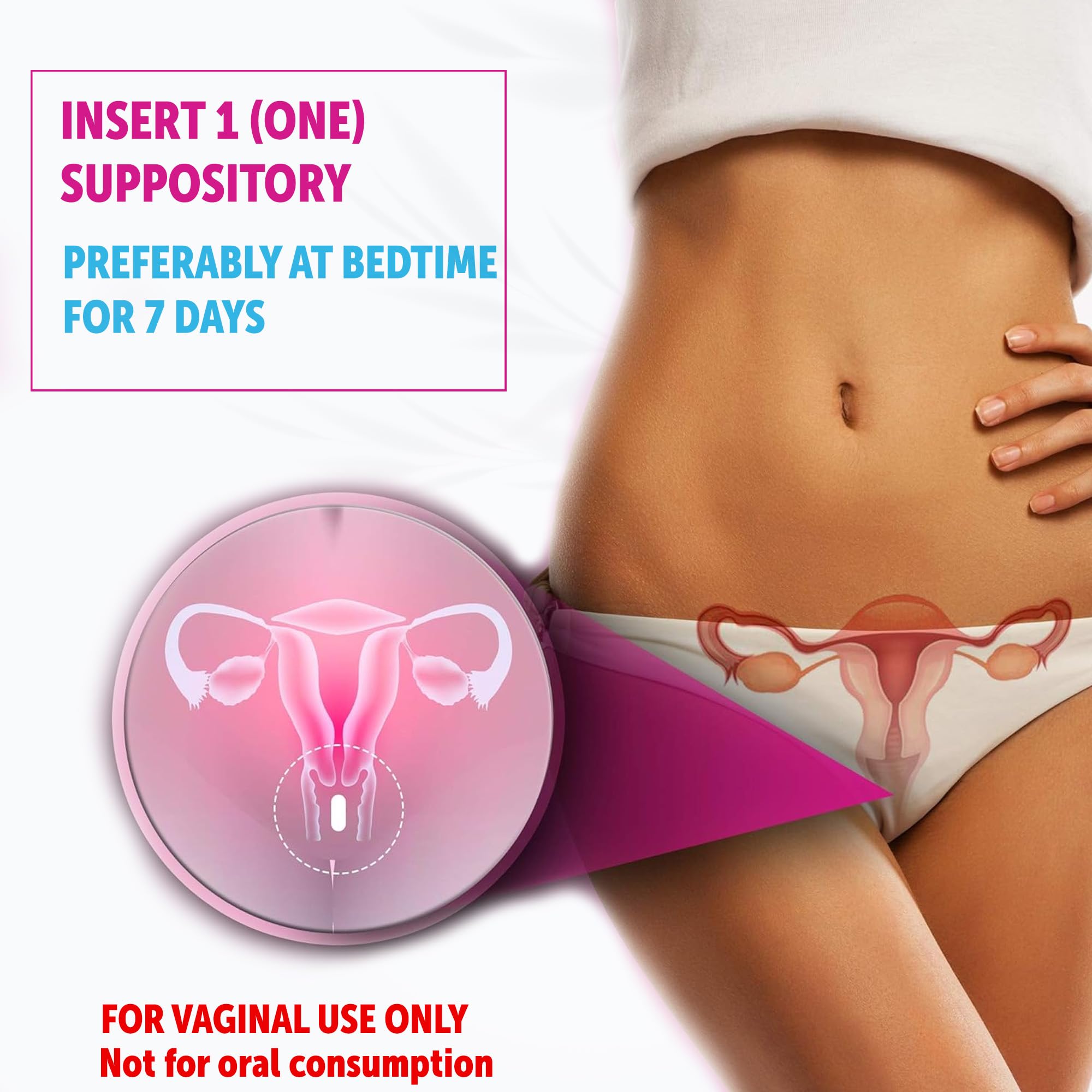 HealthFare Feminiva Boric Acid Vaginal Suppositories - 30 Count, 600mg, Intimate Health Support - 100% Healthfare Au supplements