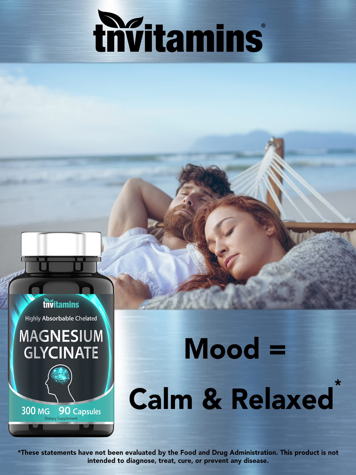 tnvitamins Magnesium Glycinate 300mg, 90 Capsules | High Absorption Chelated Magnesium for Sleep, Calm & Muscle Support* | Non-GMO, Gentle, Non-Laxative | TNVitamins tnvitamins Au supplements