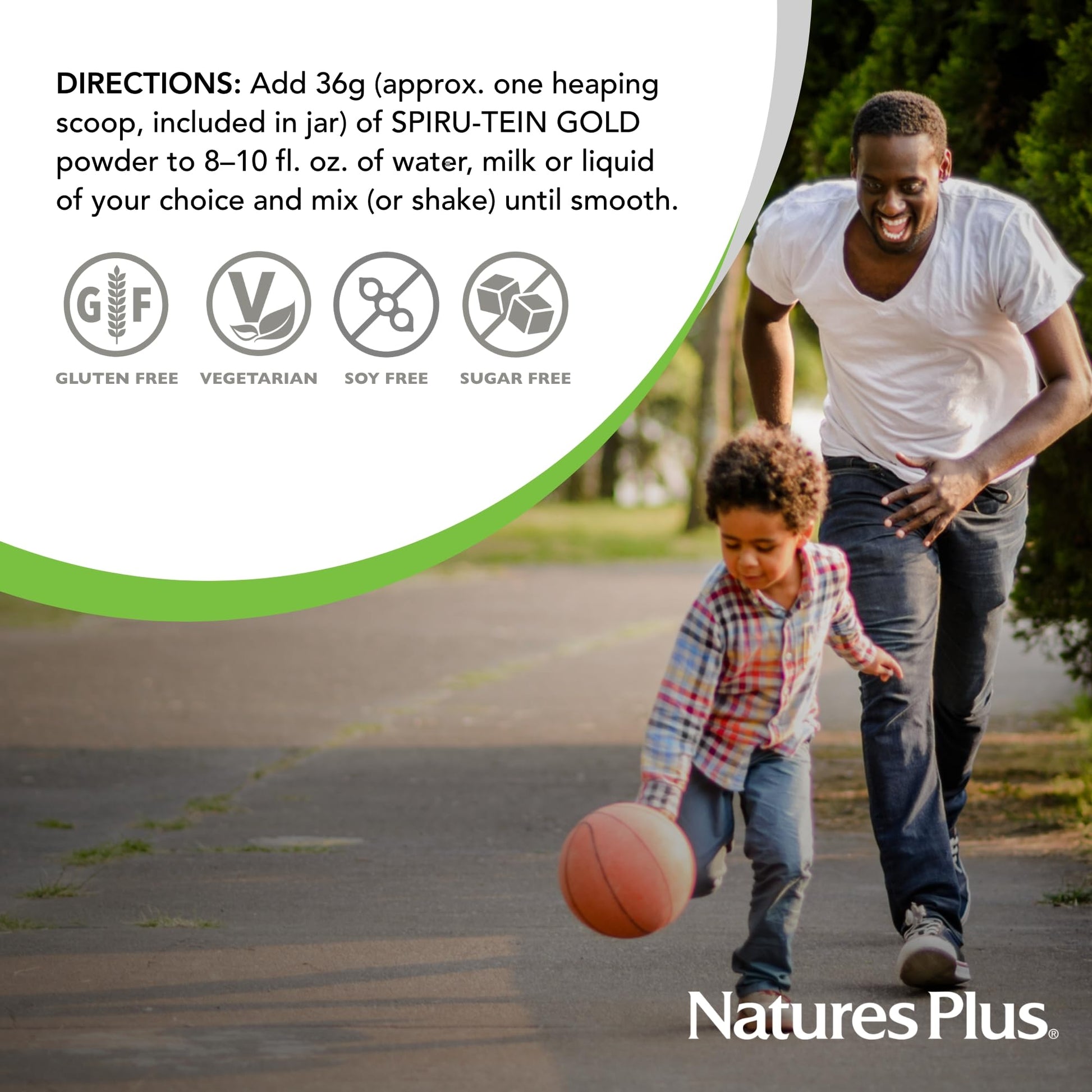 NaturesPlus SPIRU-TEIN GOLD, Vanilla - 1.03 lb - Plant-Based Protein Powder - Vitamins & Minerals for Energy - Vegetarian, Gluten Free - 13 Servings NaturesPlus Au supplements