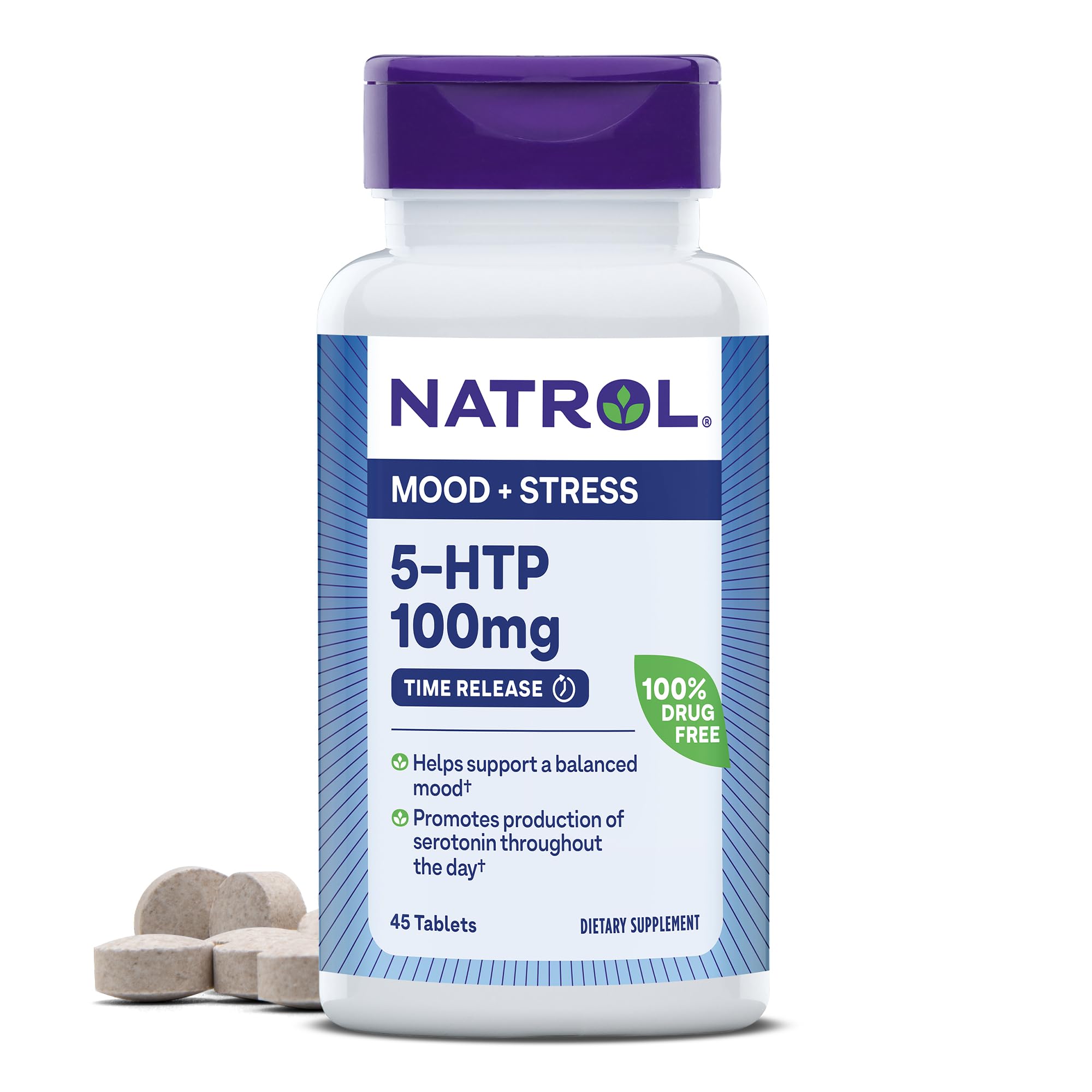 Natrol 5-HTP 100mg, Dietary Supplement Helps Support a Balanced Mood, 90 Time Natrol Au supplements