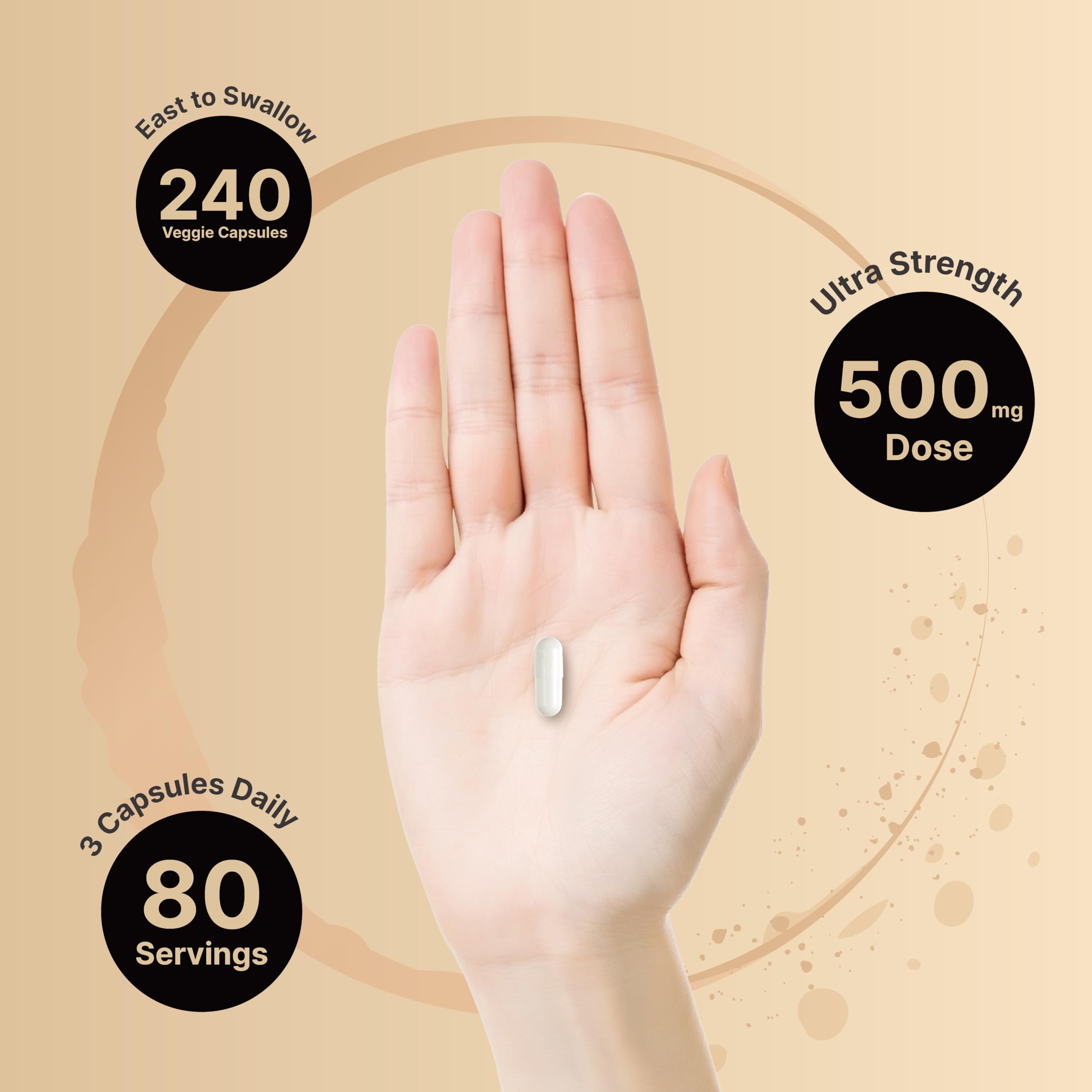 Magnesium Glycinate 500mg Per Serving | 240 Veggie Capsule, 100% Chelated NatureBell Au supplements