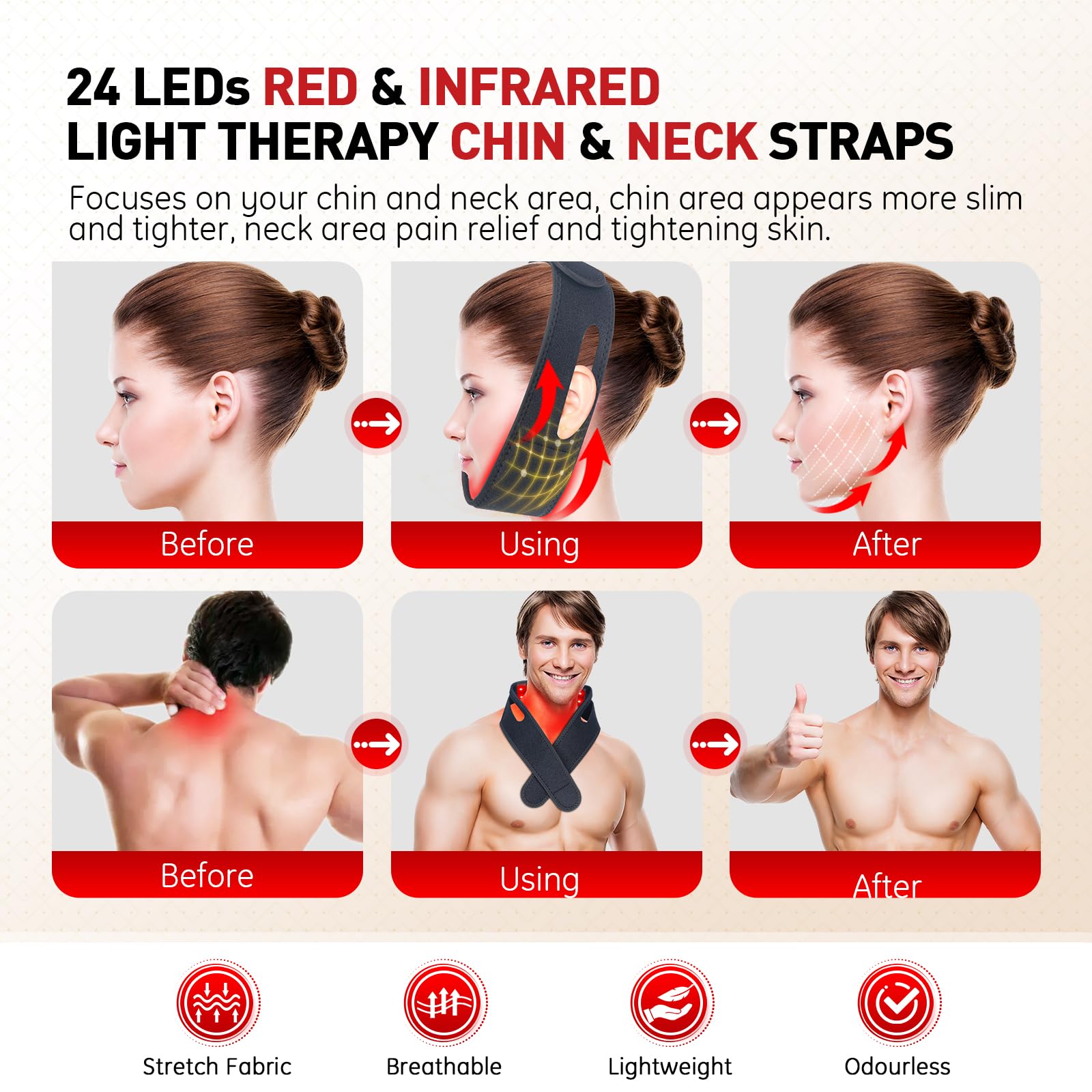 Rikimxin Red Light Therapy for Neck, 660nm Red Light and 850nm Near Infrared Light Therapy Pad Rikimxin Au supplements