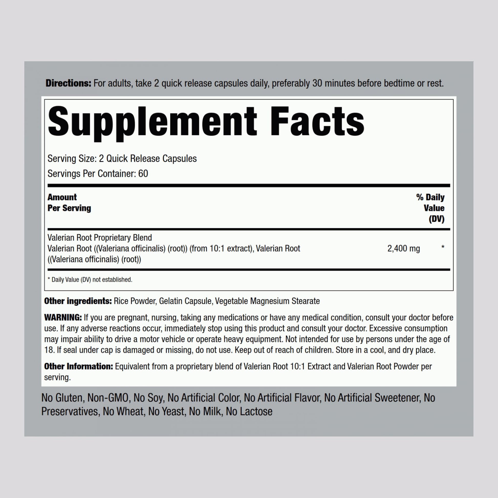 Piping Rock Valerian Root Capsules | 120 Count | Extract Supplement | Herbal Blend | Non-GMO, Gluten Free Piping Rock Au supplements
