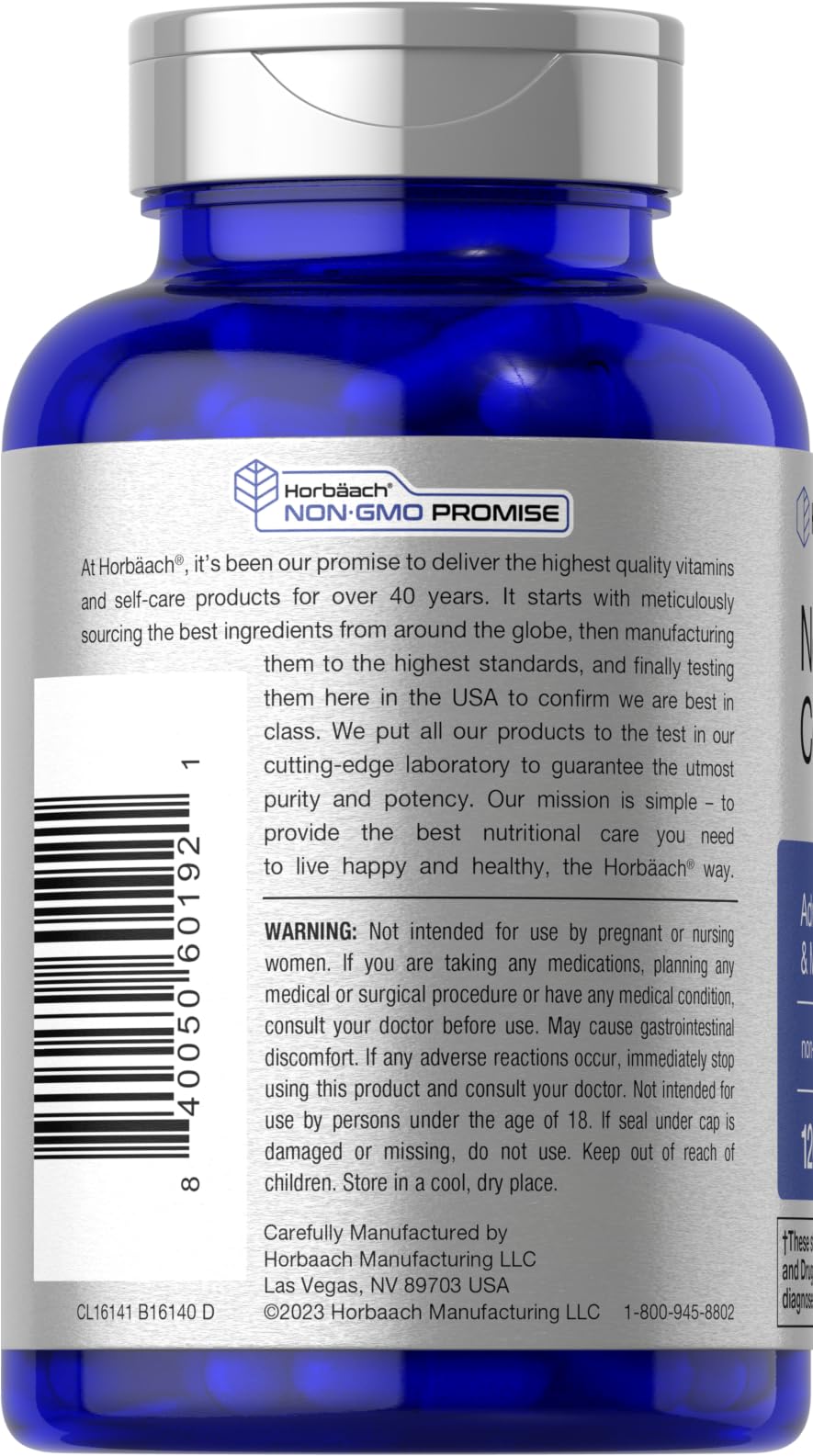 Horbäach Brain Supplement | 120 Capsules | with Phosphatidylserine & DMAE | Advanced Formula for Memory, Focus, Clarity | Vegetarian & Gluten Free | Neuro Support Horbäach Au supplements