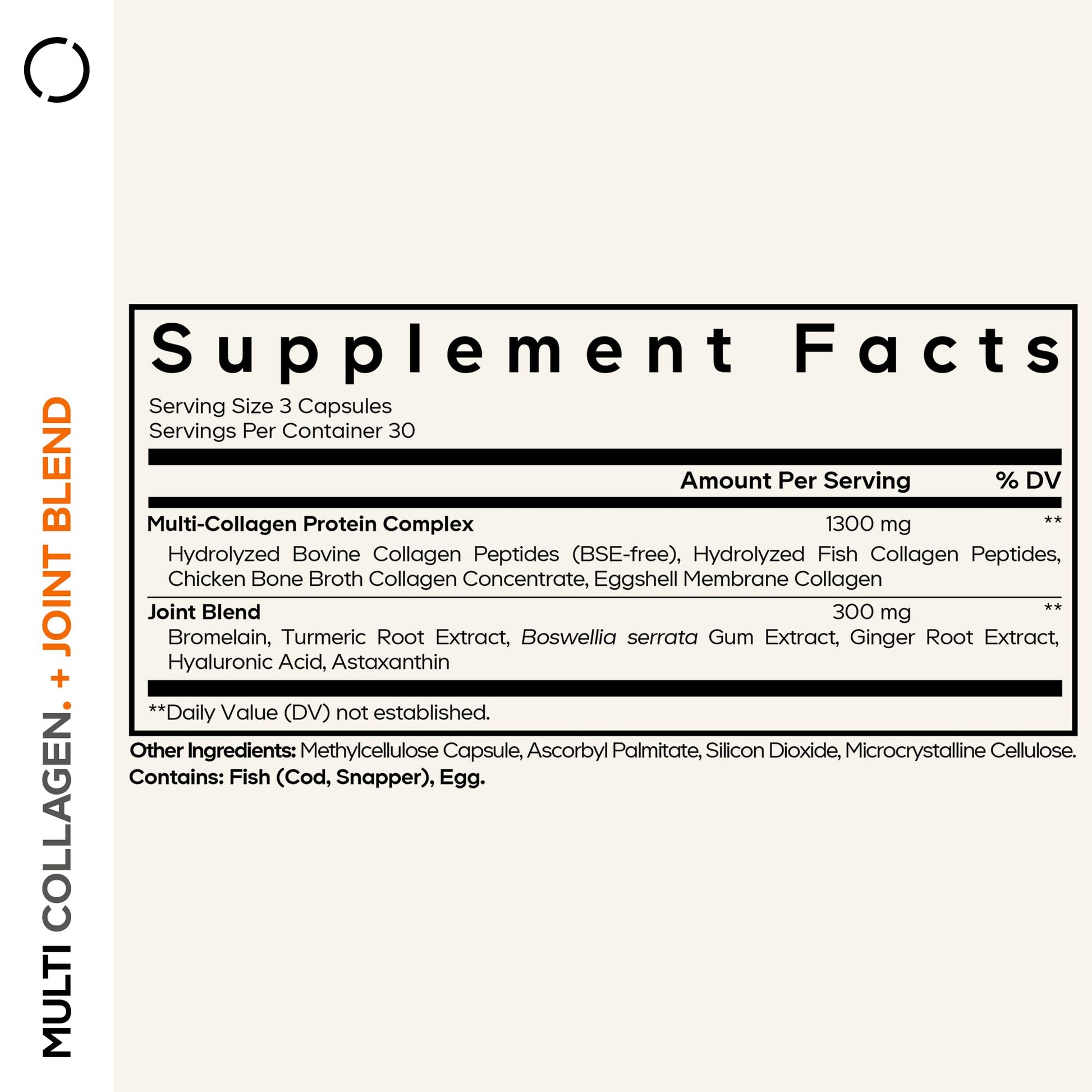 Codeage Multi Collagen Protein + Joint Blend Supplement, Hyaluronic Acid, Bromelain, Turmeric, Ginger, Boswellia, Astaxanthin - Hydrolyzed Bovine Collagen - 5 Collagen Types - Non-GMO - 90 Capsules Codeage Au supplements