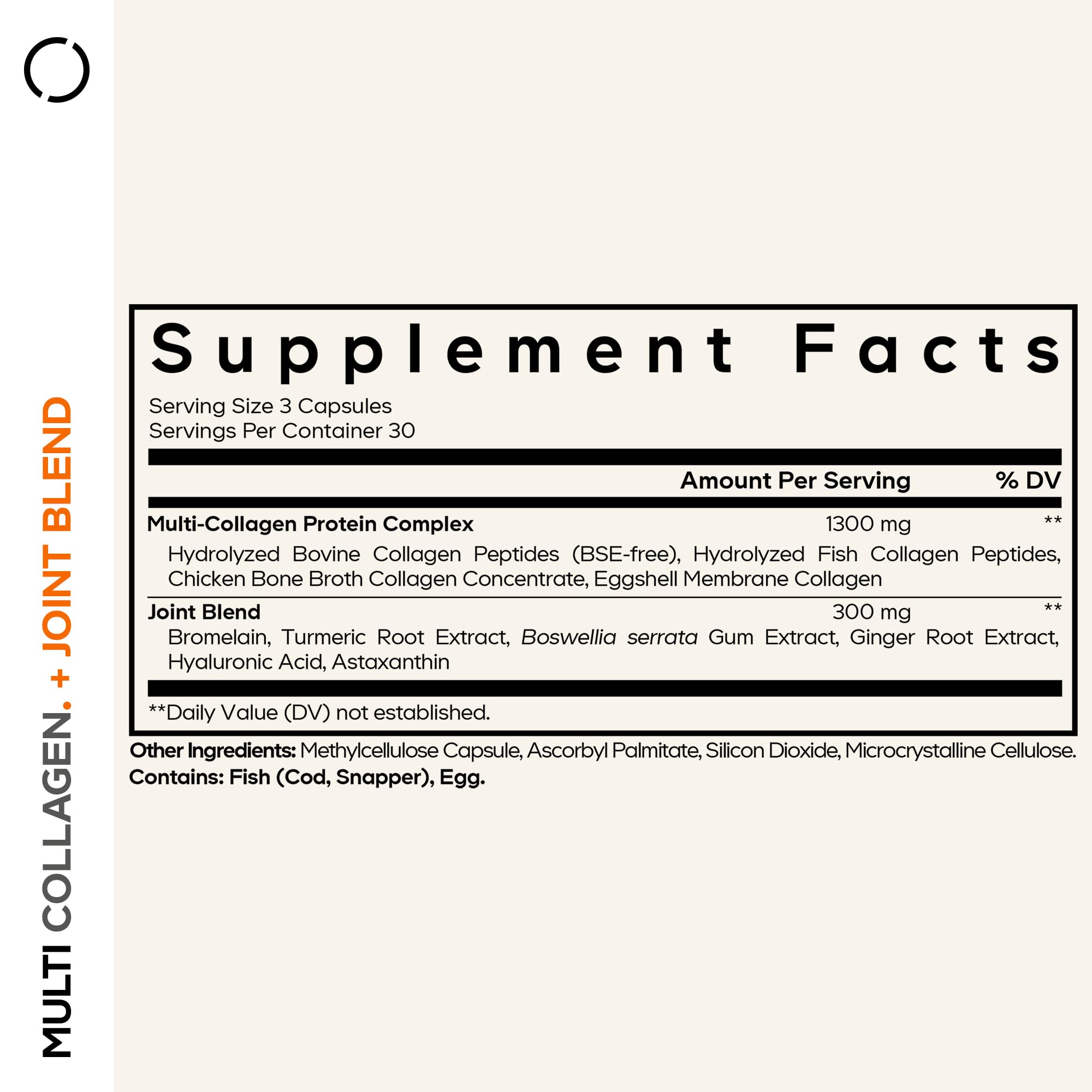 Codeage Multi Collagen Protein + Joint Blend Supplement, Hyaluronic Acid, Bromelain, Turmeric, Ginger, Boswellia, Astaxanthin - Hydrolyzed Bovine Collagen - 5 Collagen Types - Non-GMO - 90 Capsules Codeage Au supplements