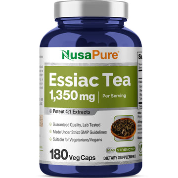 NusaPure Essiac Tea 1350 mg 180 Veggie Caps (Vegetarian, Non-GMO) NusaPure Au supplements