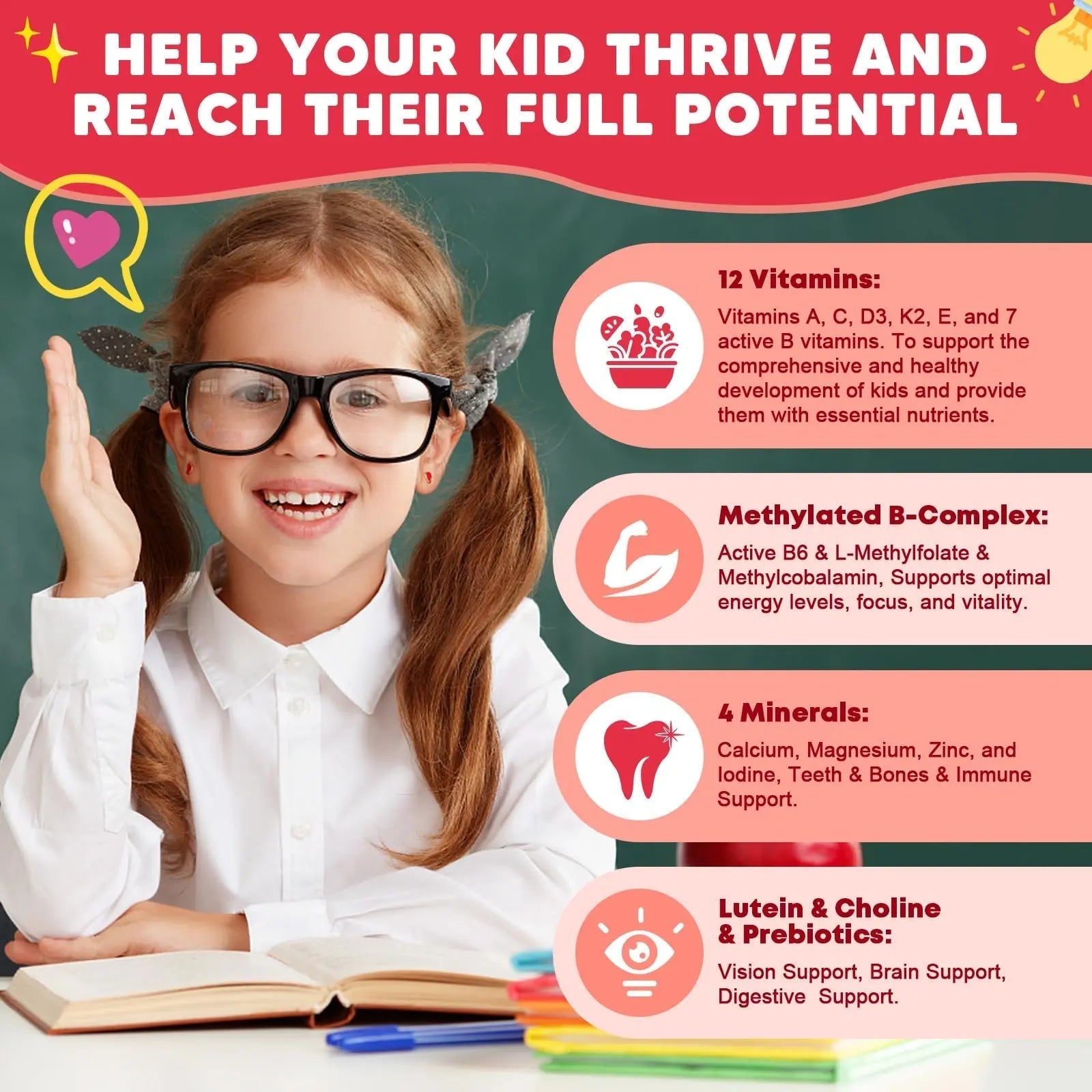 Sugar Free Calcium Multivitamin Gummies for Kids - Nutritional, Immune, Bone Support, Whole Multivitamin, with Vitamins A, C, D, B1, B2, B6, Folate JIANKYTZ Au supplements