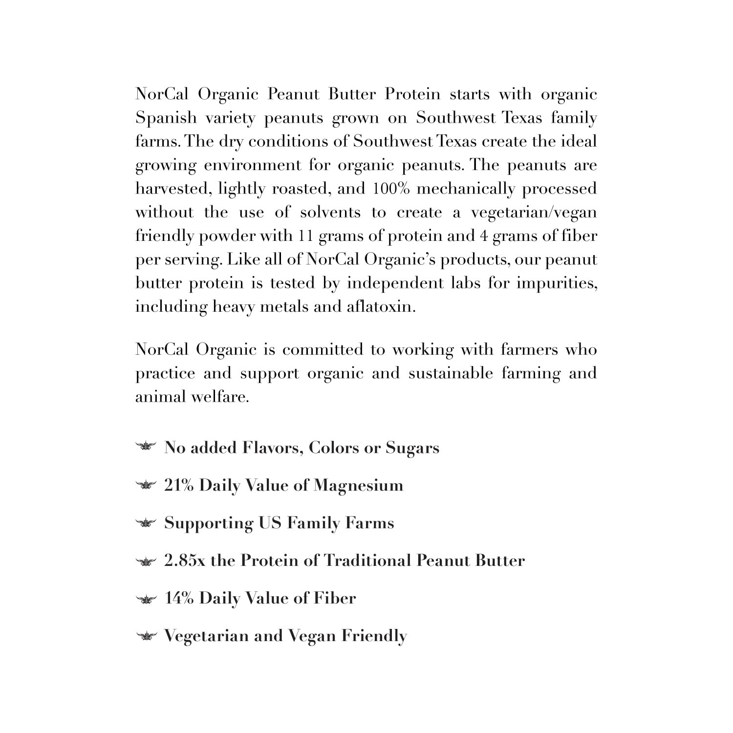 Norcal Organic Peanut Butter Protein Powder - 2lb | Vegan, Low-Cal, 11g Protein NorCal Organic Au supplements