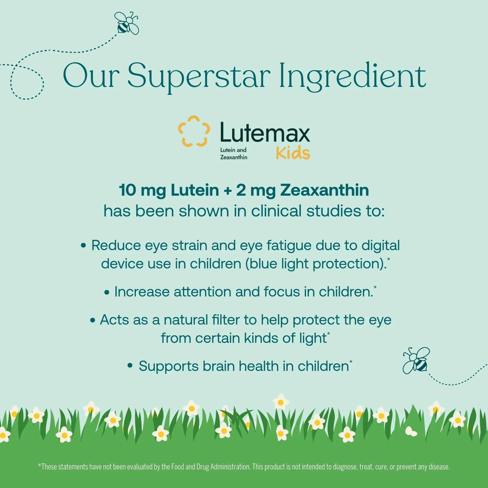 True Grace True Littles Daily Kids Multi - 120 Pectin Gummies - Immune, Cognitive, Bone & Eye Support - Clinically Studied Lutemax Kids Lutein True Grace Au supplements