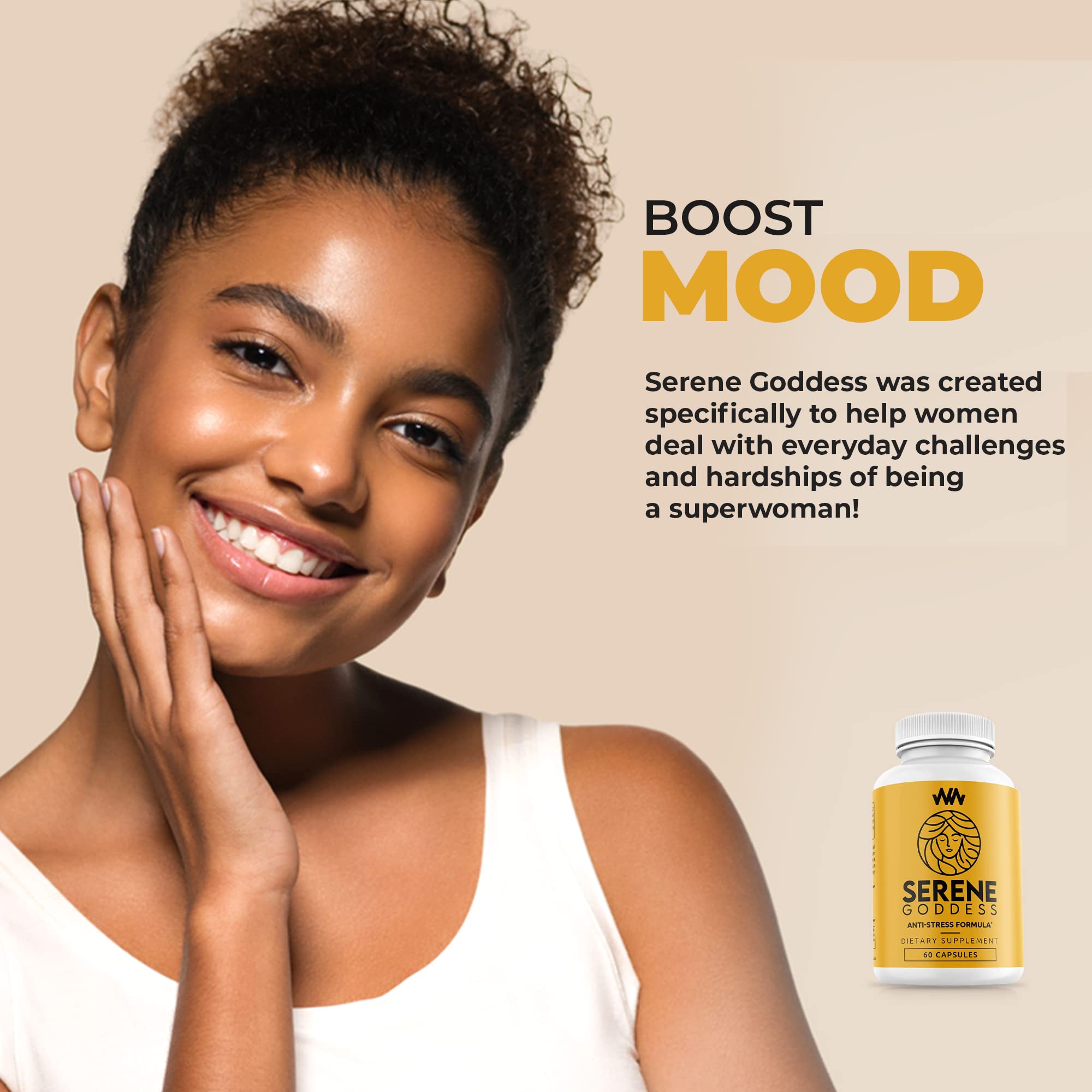Warped Wellness Womens Supplement That Boosts Mood, Helps Relax The Mind & Body, Relieves Tension & Worries| Magnolia Bark for Female Specific Help| Serene Goddess | Vitamin Helps Boost Mood Warped Wellness Au supplements