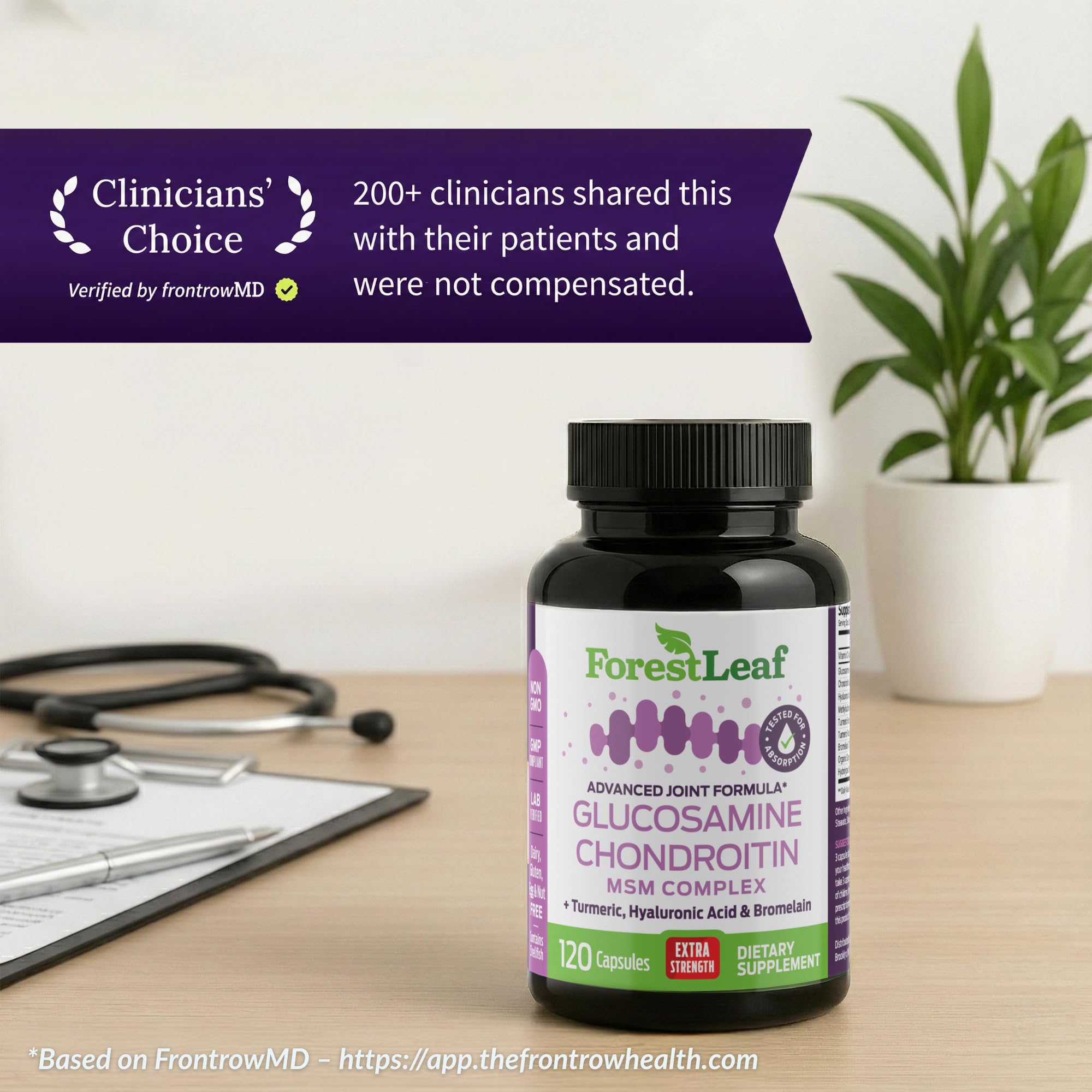 ForestLeaf Glucosamine Chondroitin MSM Joint Supplement Complex - 1200mg - 120 Caps ForestLeaf Au supplements
