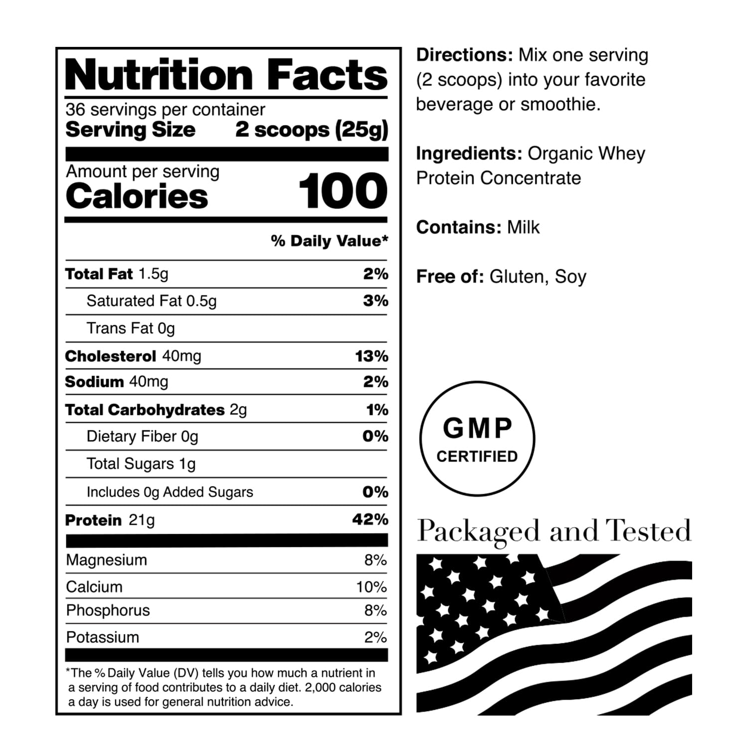 NorCal Organic Classic Whey Protein - 2lbs Bulk | 100% Grass-Fed & Finished NorCal Organic Au supplements