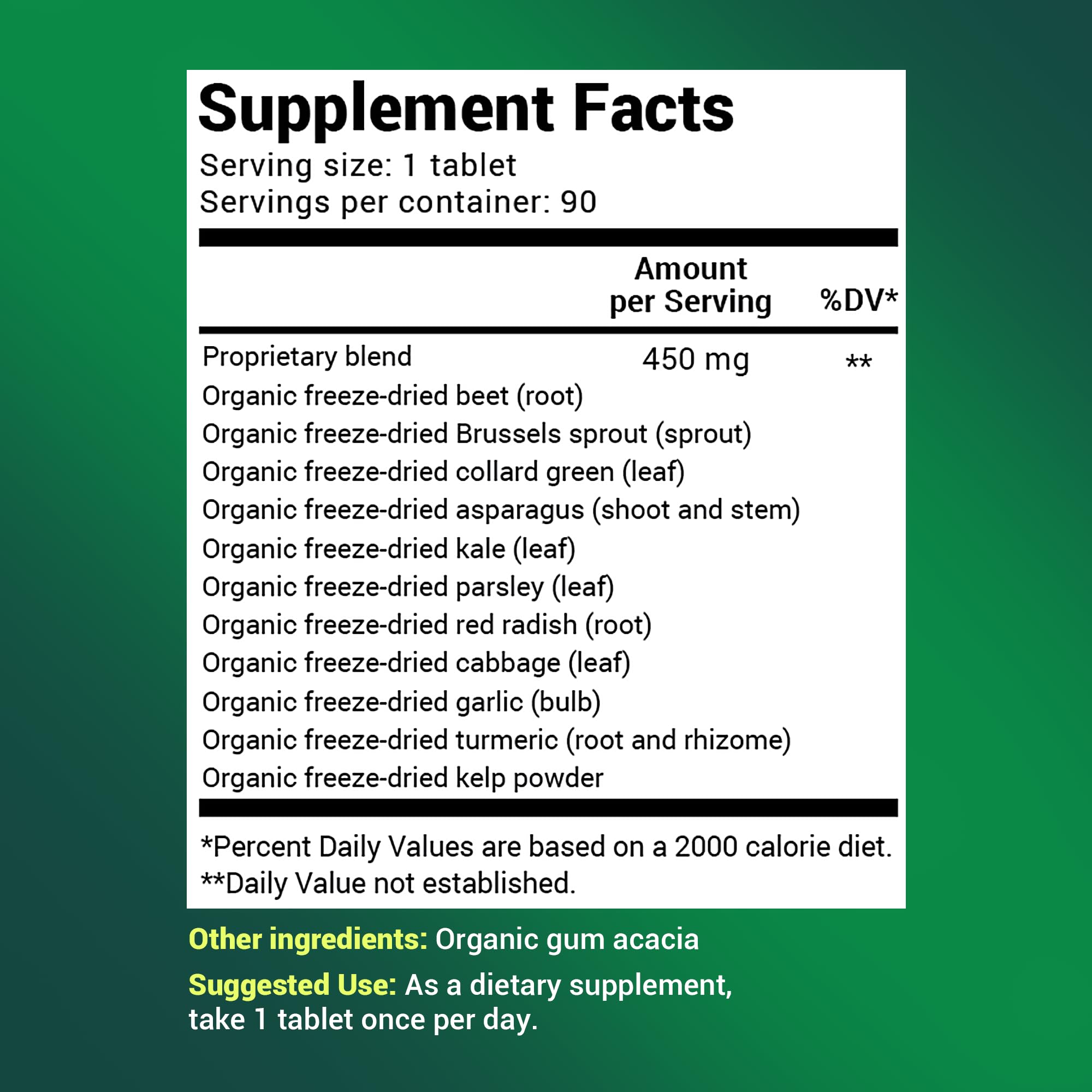 Dr. Berg's Greens Superfood Cruciferous Vegetable Tablets - Vegetable Supplements Dr. Berg Nutritionals Au supplements