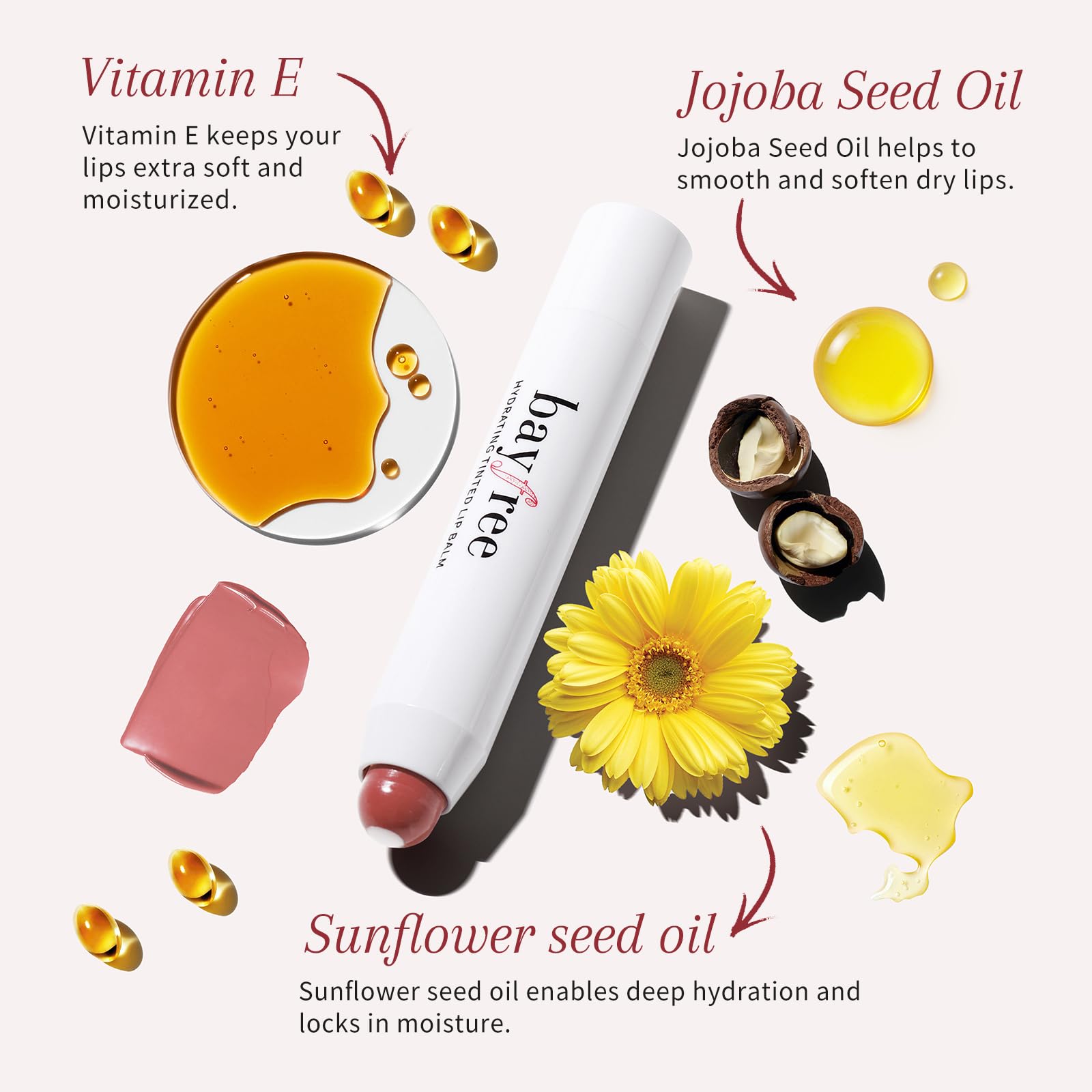 bayfree Tinted Lip Balm Plumper, Glossy, Pump Lips, Lightweight, Moisturize & Tint with Jojoba Seed Oil, Vegan Lipbalm Lip Care, Vintage Violet bayfree Au supplements
