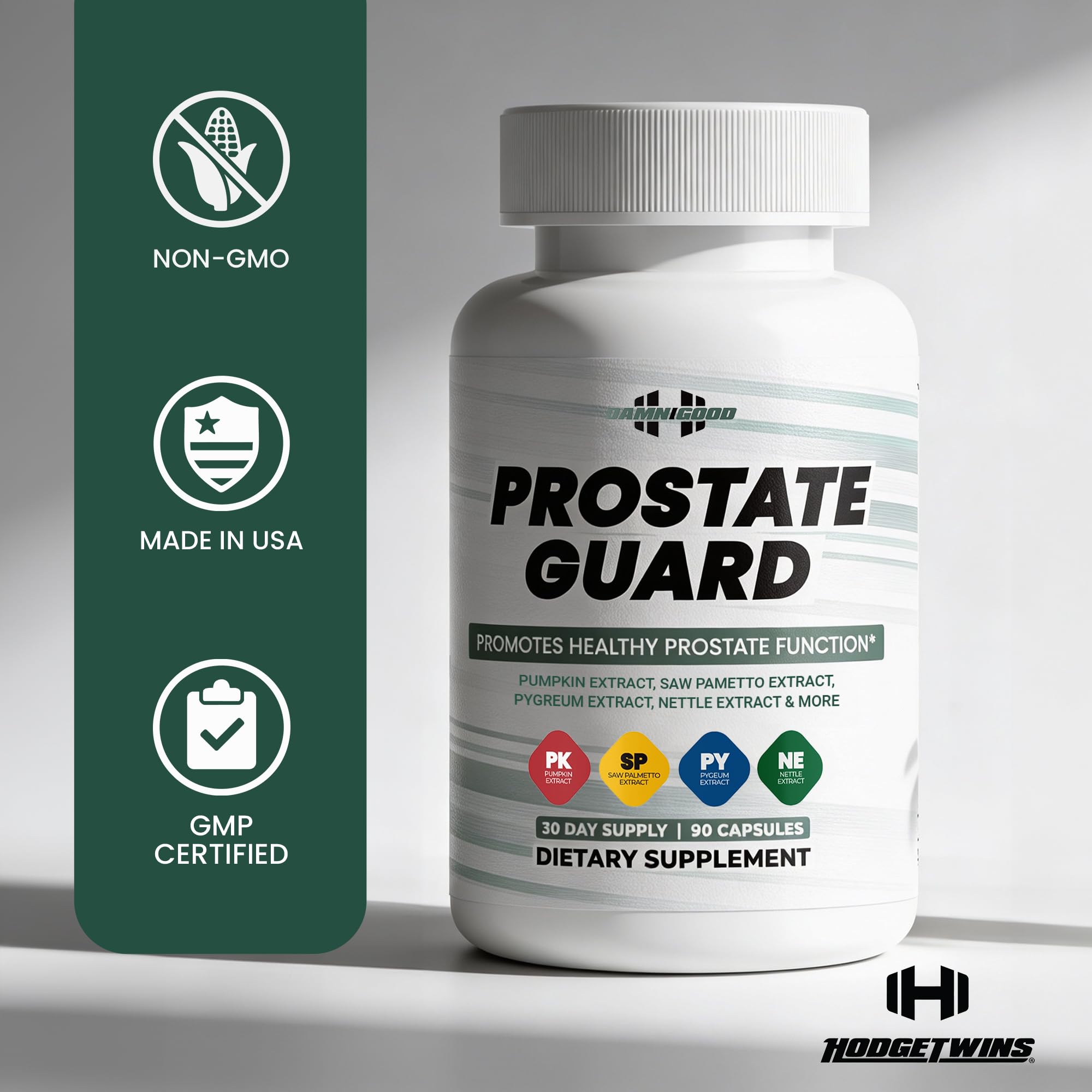 DAMN GOOD The Hodge Twins Prostate Guard - 90 Capsules Guard Vitality Complex – Comfort Blend for Nighttime Routine, Restful Rhythm - Men's Supplements for Health Supports Relaxation DAMN GOOD Au supplements
