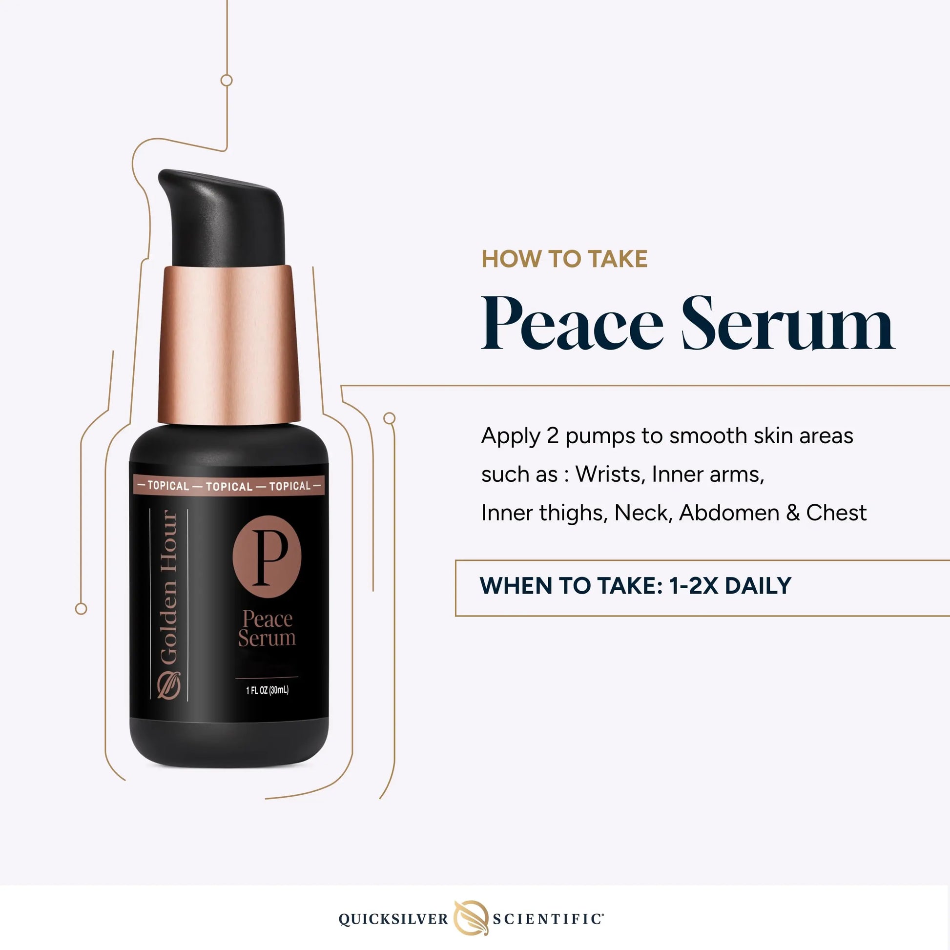 Quicksilver Scientific Peace Serum 1 fl oz (30ml) Quicksilver Scientific Au supplements