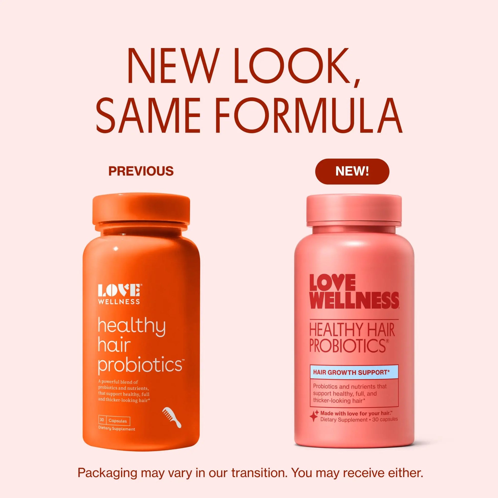 Love Wellness Healthy Hair Probiotics | Support Hair Growth with Biotin and Vitamin B12 & B6 | Supplement for Healthy Scalp & Thicker, Fuller Looking Hair | Safe & Effective | 30 Capsules Love Wellness Au supplements
