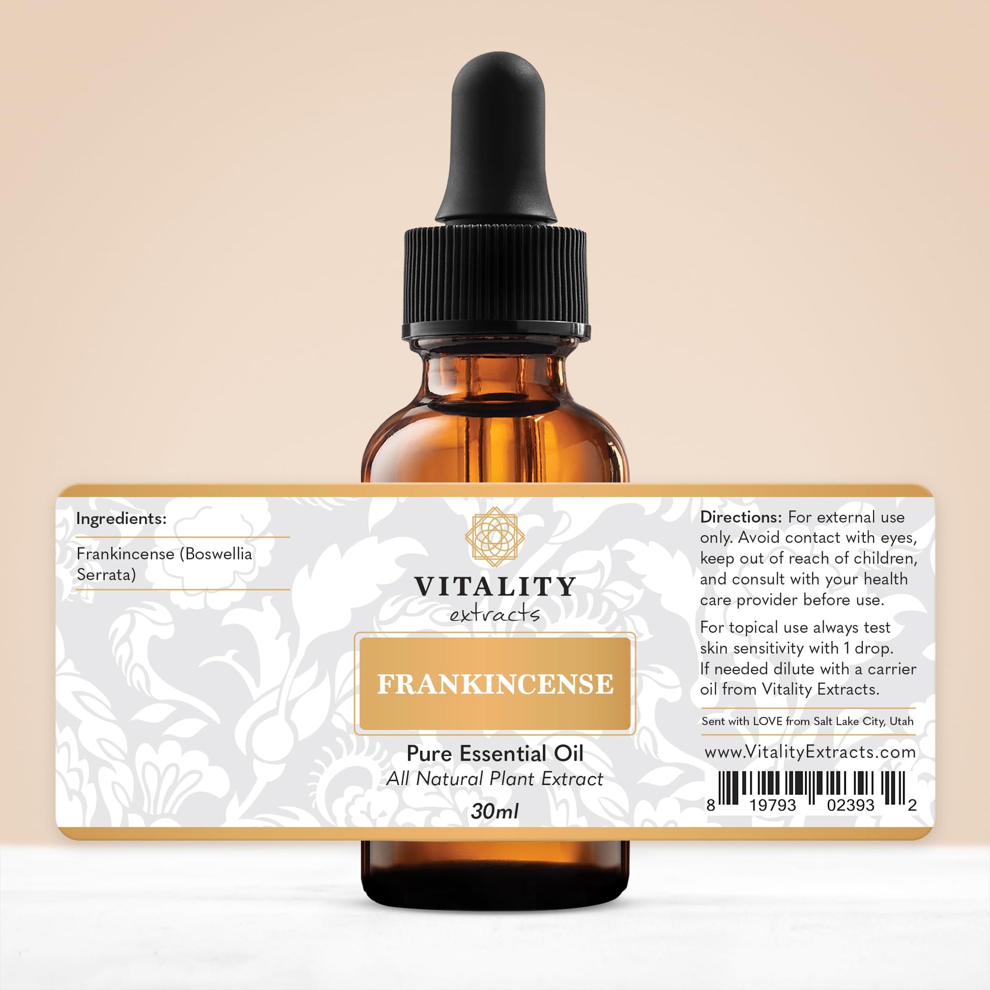 Vitality Extracts Frankincense Essential Oil - 30ml, Boswellia Serrata, Aromatherapy, Skin Care Vitality Extracts Au supplements