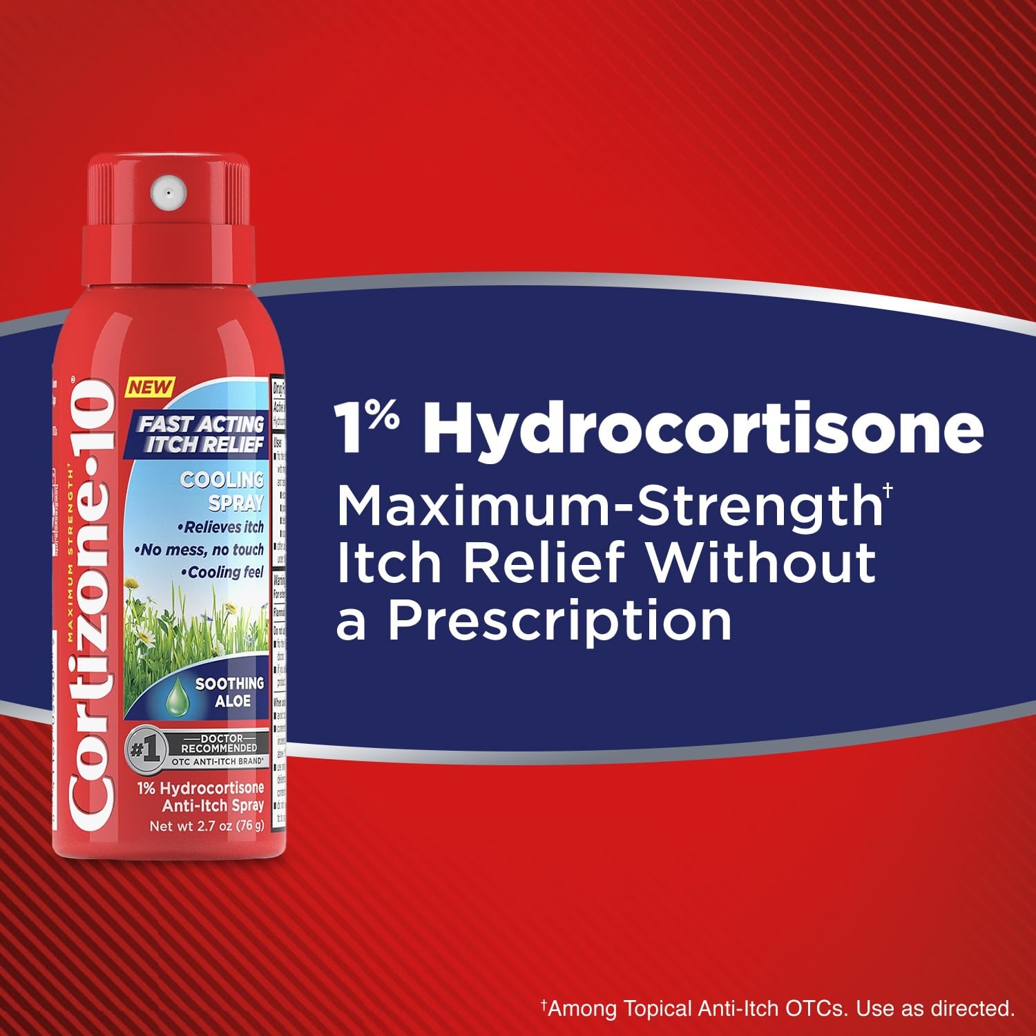 Cortizone-10 Maximum Strength Soothing Aloe Itch Relief Cooling Spray, 1% Hydrocortisone, Fast-Acting, Anti-Itch Spray for Bug Bites, Rash, Eczema, Psoriasis, Poison Ivy, Oak, Sumac, 2.7 oz 3-Pack Cortizone 10 Au supplements