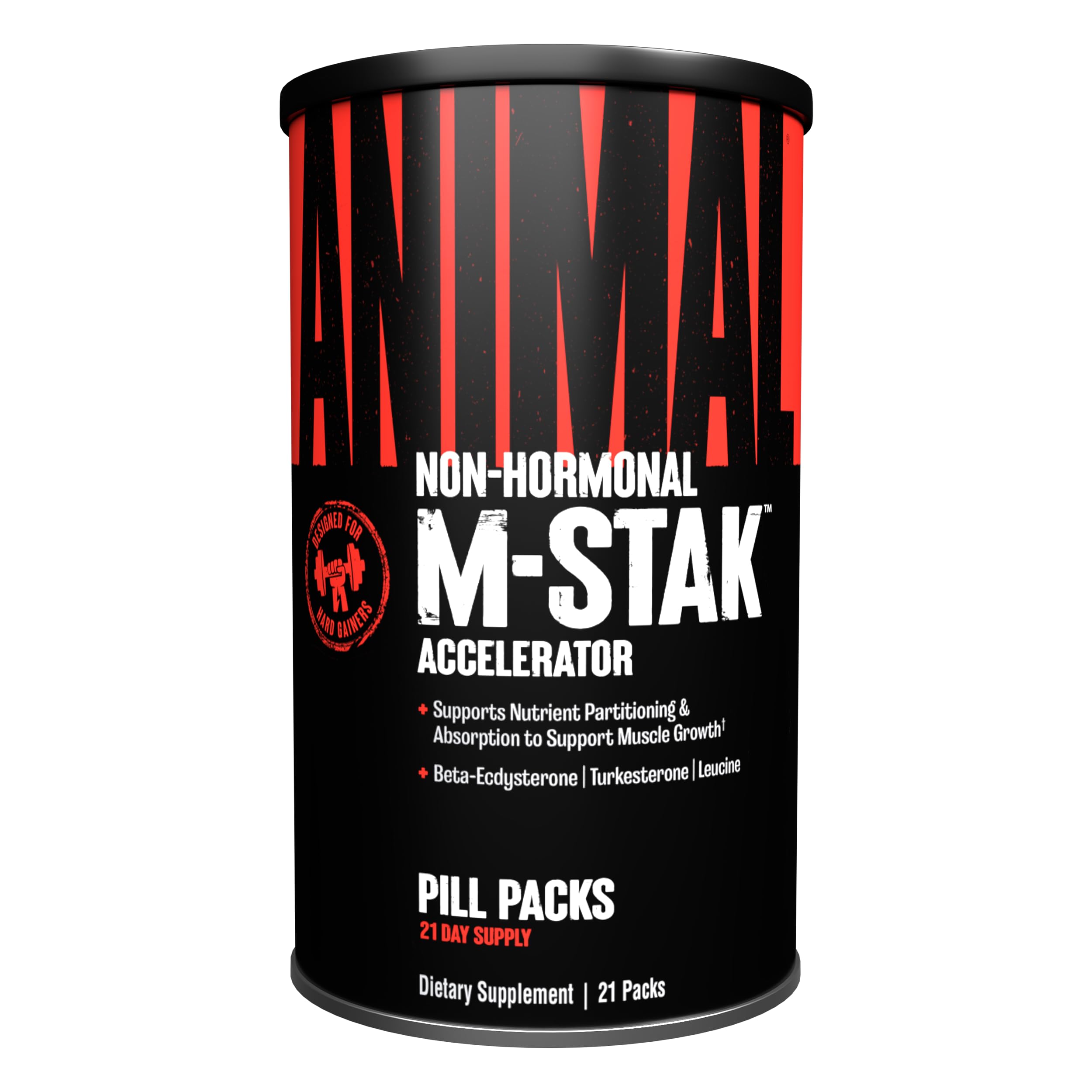 Animal M-Stak - Muscle Builder and Anabolic Mass Gainer Supplement for Bodybuilding - Lean Muscle Growth, Amino Complex and Pre Workout Energy, 21 Packs Animal Au supplements