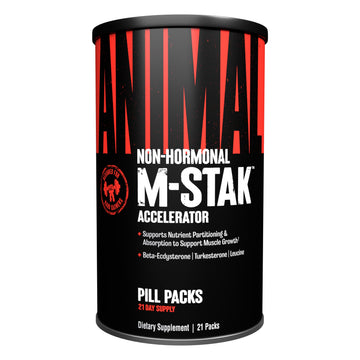 Animal M-Stak - Muscle Builder and Anabolic Mass Gainer Supplement for Bodybuilding - Lean Muscle Growth, Amino Complex and Pre Workout Energy, 21 Packs Animal Au supplements