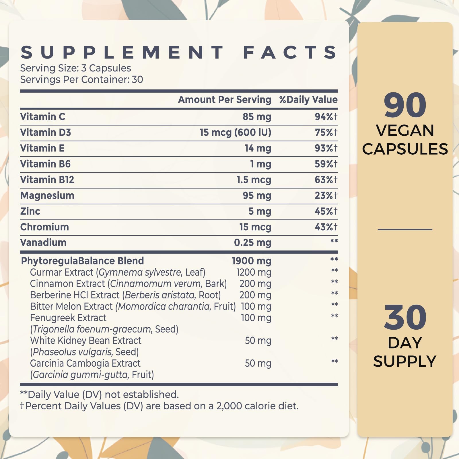 Sundhedsliv 16 in 1 Blxxd Sugr Effective Gymnema Sylvestre Supplement 2100MG | with Berberine, Cinnamon, Bitter Melon | Vitamins, Magnesium & Chromium | 90 Vegan Capsules Sundhedsliv Au supplements