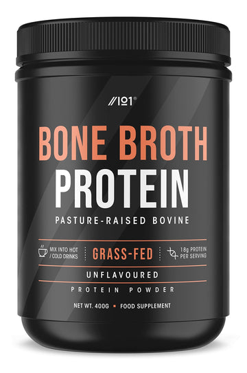 Bone Broth Beef Protein Powder - 400g - Unflavoured - 100% Grass-Fed & Pasture Raised Beef ALPHA01 Au supplements