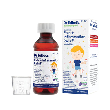 Dr. Talbot's Pain + Inflammation Relief Liquid Medicine for Children, Includes Dosage Cup, Grape Juice Flavor, 4 Fl Oz (Packaging May Vary) Dr. Talbot's Au supplements