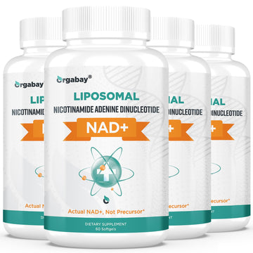 Orgabay Liposomal NAD+ Supplement 500 mg, High Absorption, Boost NAD+ with TMG 250 mg, Actual NAD Plus More Efficient Than Nicotinamide Riboside, Support Cellular Energy, Healthy Aging | 240 Softgels Orgabay Au supplements