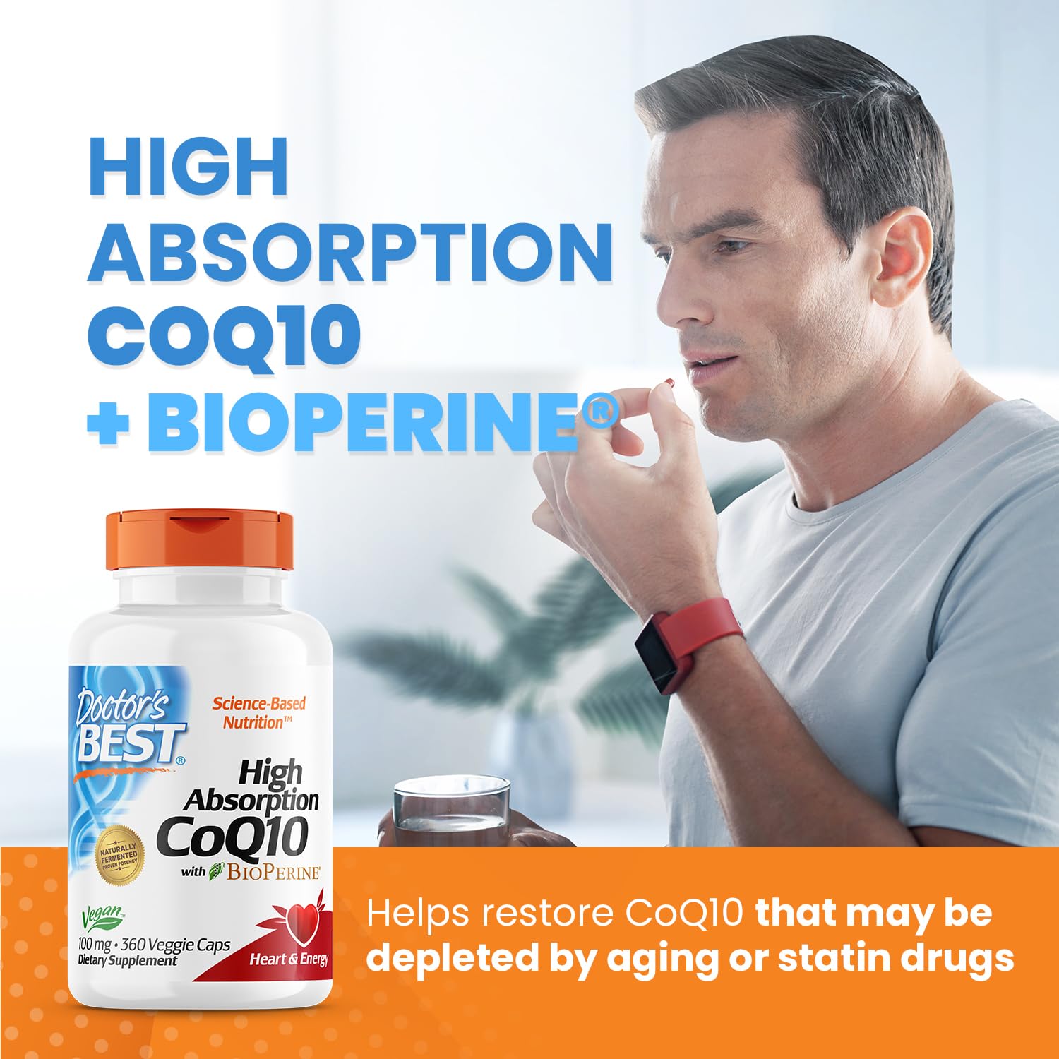 Doctor's Best High Absorption CoQ10 with BioPerine, Gluten Free, Naturally Fermented Doctor's BEST Au supplements