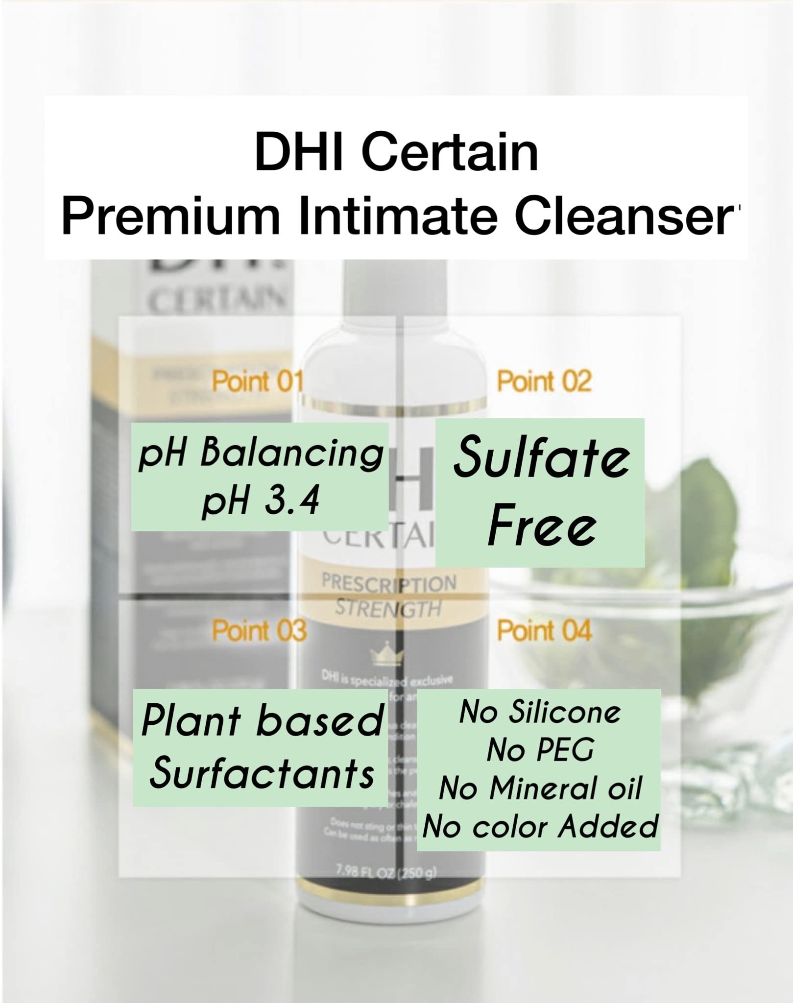 DHI PROBIOTIC Certain Intimate Wash for Men with 3 kinds of probiotics plus 20 Premium Natural DHI Au supplements
