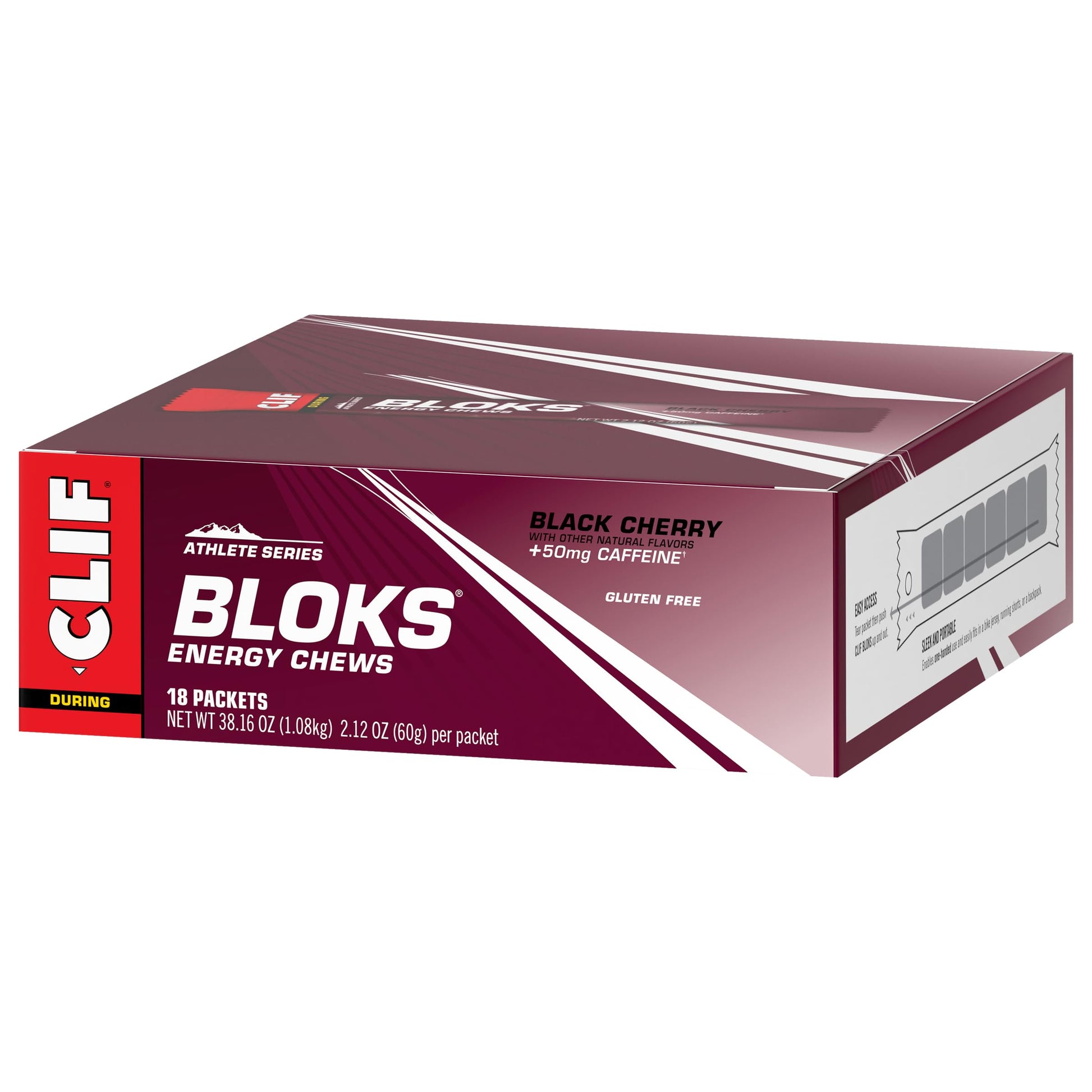 CLIF BLOKS - Black Cherry Flavor with Caffeine - Energy Chews - Non-GMO Clif Bar Au supplements
