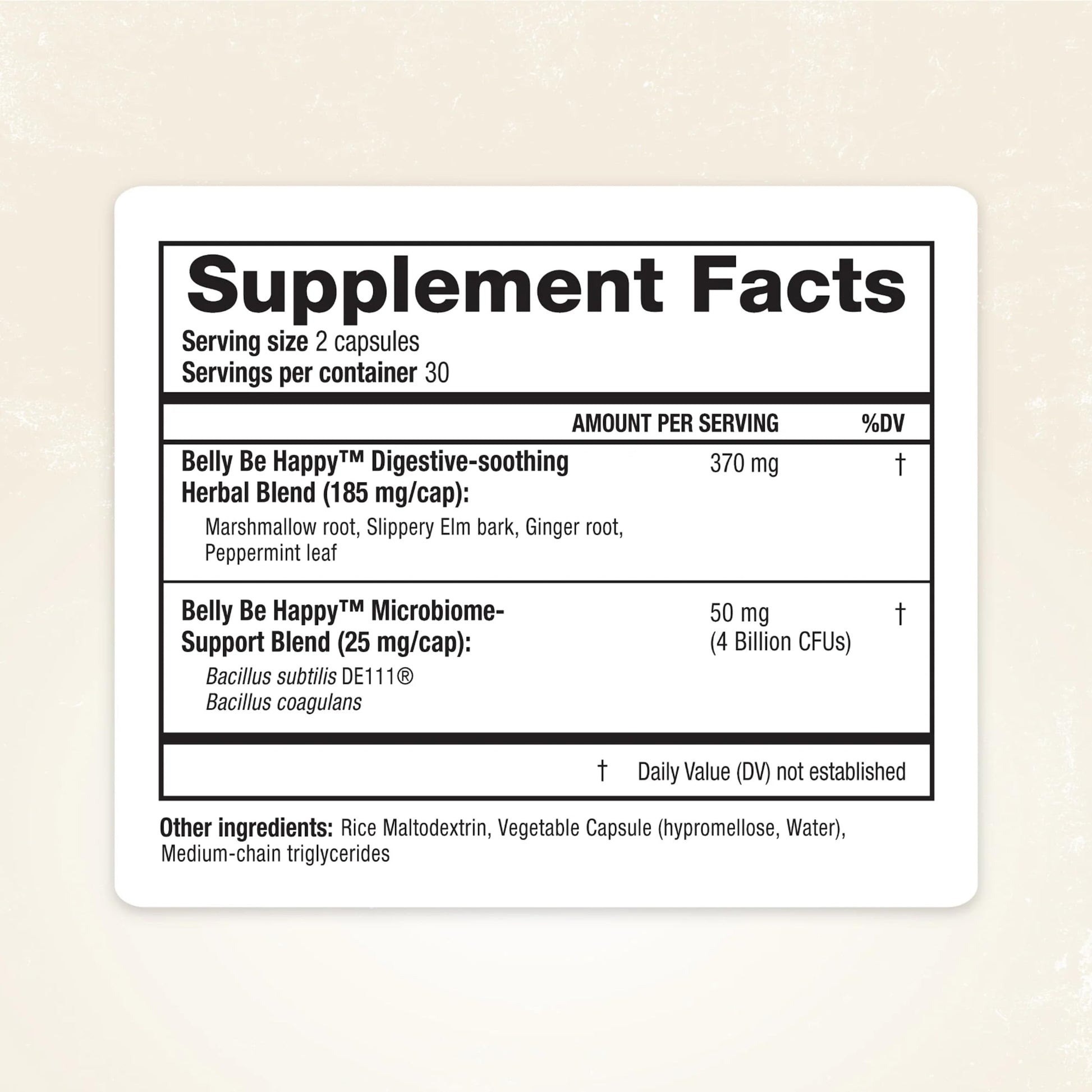 RidgeCrest Herbals Belly Be Happy - 60 Capsules - Digestive Comfort Support - Non-GMO RidgeCrest Herbals Au supplements