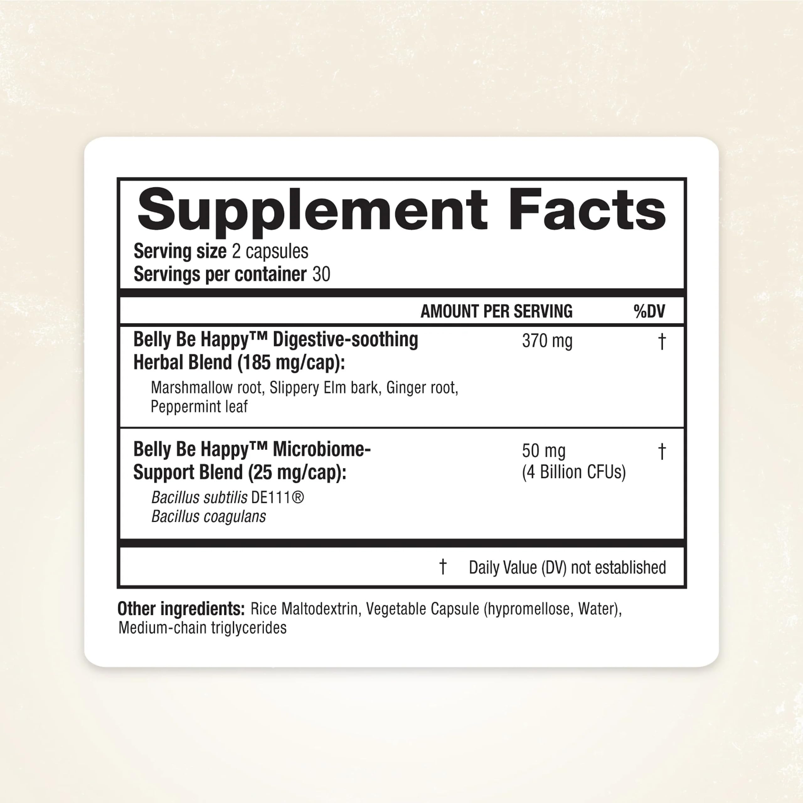 RidgeCrest Herbals Belly Be Happy - 60 Capsules - Digestive Comfort Support - Non-GMO RidgeCrest Herbals Au supplements