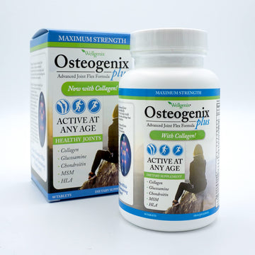 Wellgenix Osteogenix Advanced Joint Flex Formula (90 Ct) - Knee Supplement with Collagen II, Glucosamine, Chondroitin, MSM & HLA - Lubrication & Discomfort Support Tablets for Men & Women Wellgenix Au supplements