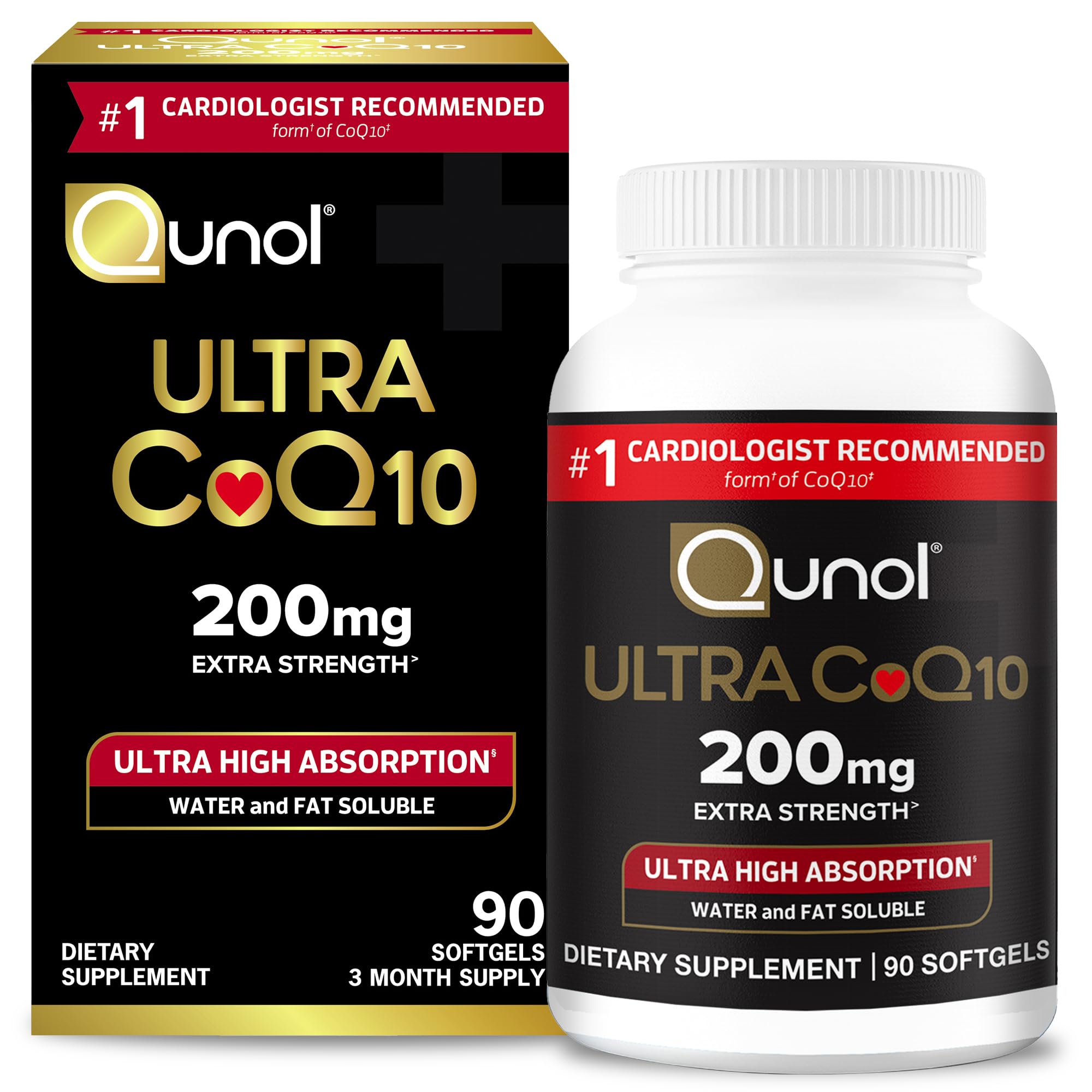 Qunol CoQ10 200mg Softgels, Ultra CoQ10 - Ultra High Absorption Coenzyme Q10 Qunol Au supplements