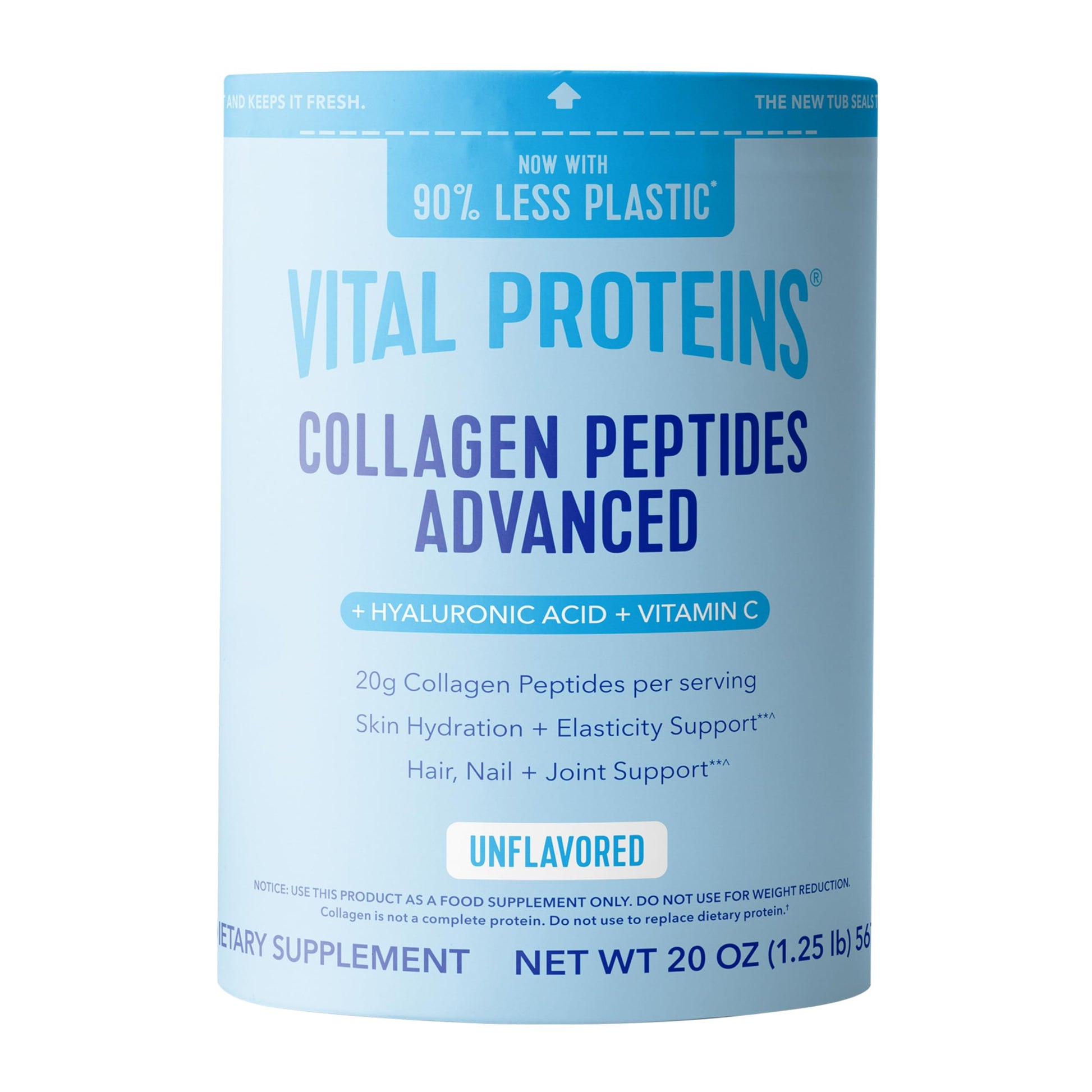 Vital Proteins Collagen Peptides Powder Advanced with Hyaluronic Acid & Vitamin C, 20oz Collagen Protein, Unflavored, 27 Servings vital proteins Au supplements