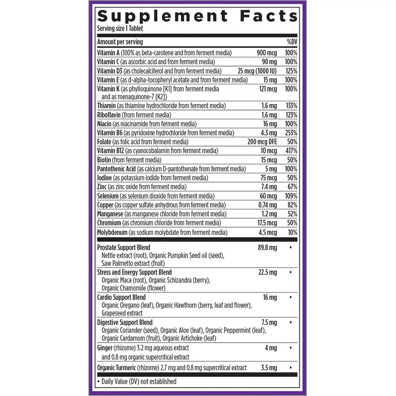 New Chapter Men's Multivitamin, Every Man's One Daily 40+, Fermented with Probiotics + Saw Palmetto + B Vitamins + Vitamin D3 + Organic New Chapter Au supplements