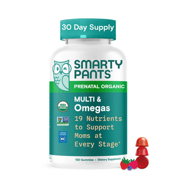 SmartyPants Organic Prenatal Vitamins for Women, Multivitamin Gummies: Biotin, Methylfolate, Omega 3 (ALA), Vitamin D3, C, Vitamin B12, B6, A, K2 & Zinc SmartyPants Au supplements