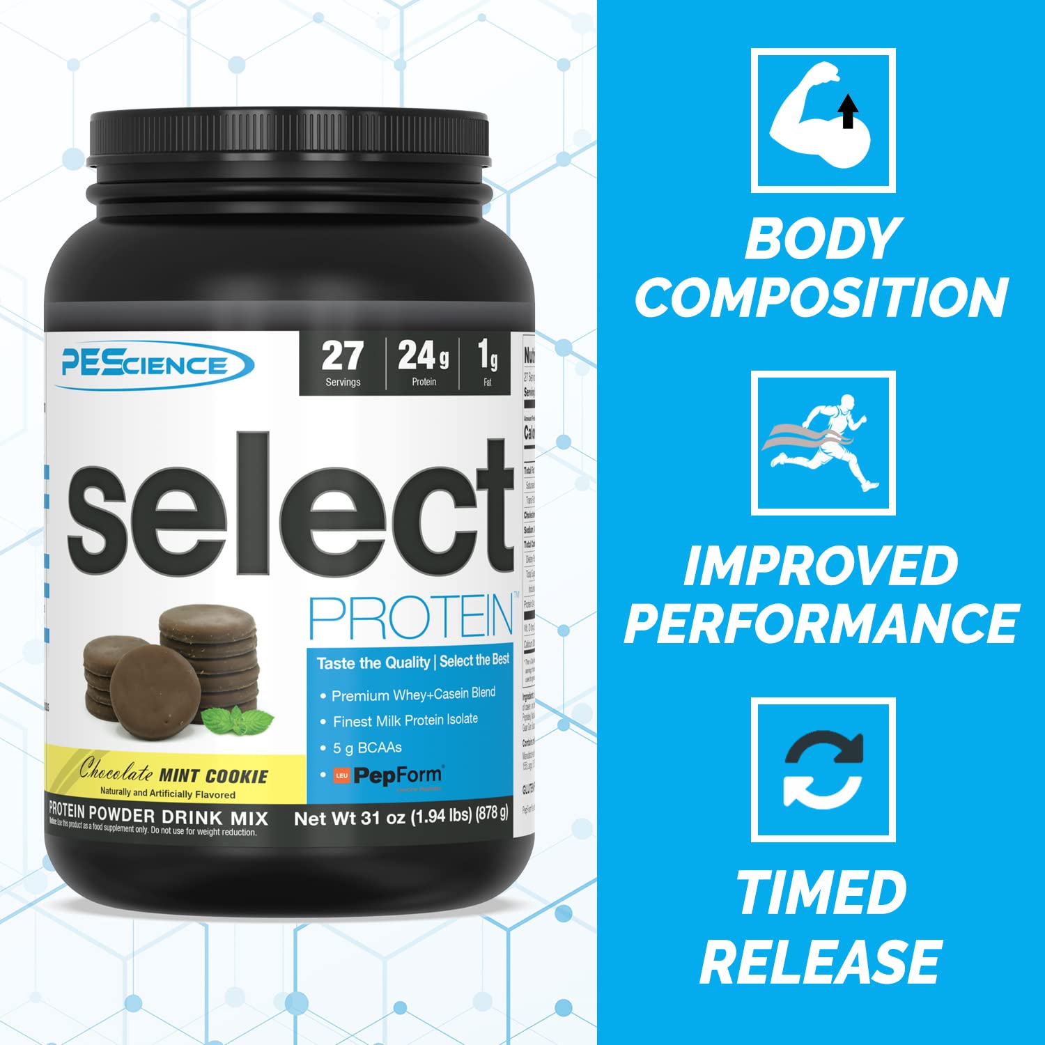 Select Protein Chocolate Mint Cookie 27 PEScience Au supplements