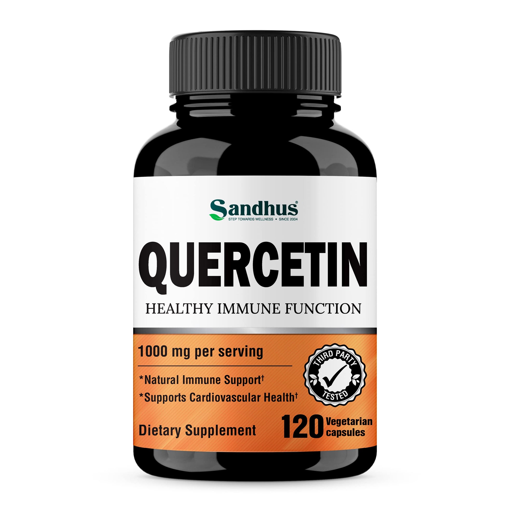 Sandhu's Quercetin 1000mg Per Serving 120 Count Vegetarian Capsules Bioflavonoids Sandhu's Au supplements