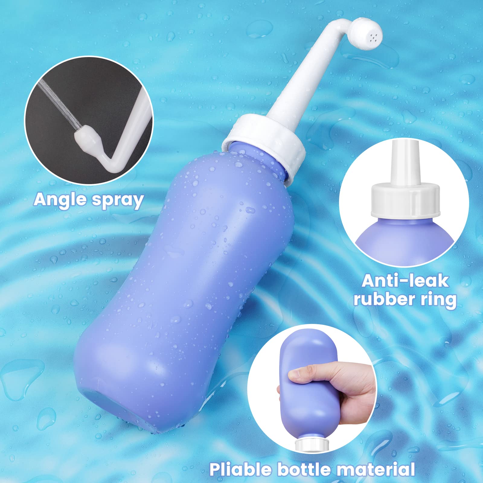 450ML(15.2 OZ) Peri Bottle for Postpartum Care 2 Pack, Portable Travel Bidet for Women, Upside Down VicnKioH Au supplements