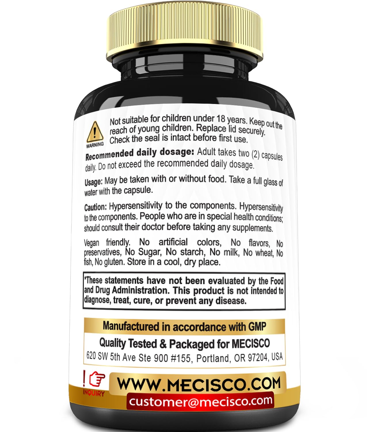 Mecisco 11 in 1 Citrus Bergamot Supplement 1000mg with Black Chokeberry, Berberine HCl & More - 90 Capsules - Supports Heart Health, Immune System, Energy Production Mecisco Au supplements