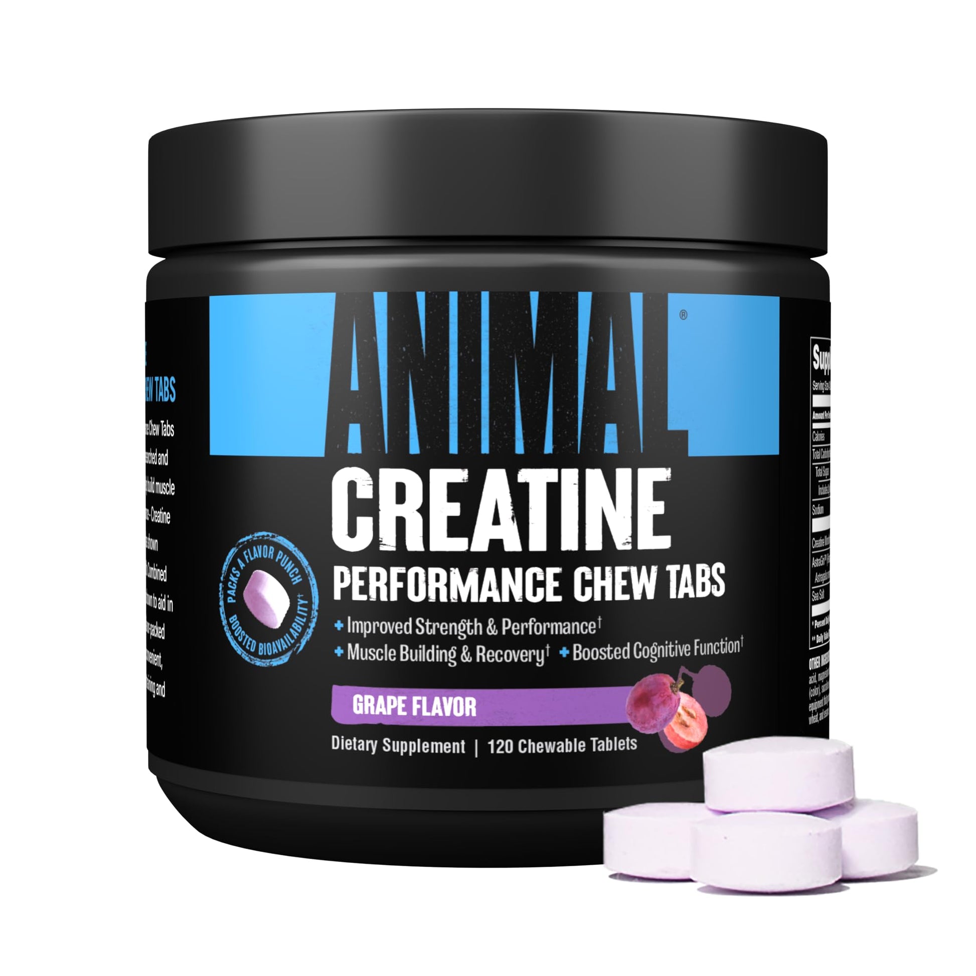 Animal Creatine Chews Tablets - Enhanced Creatine Monohydrate with AstraGin Animal Au supplements