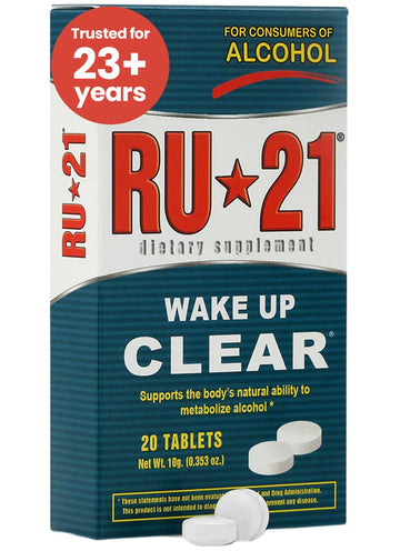 RU-21 The Supplement for When You Want to Drink & Go to Work The Next Morning | Feel Better After Celebrating & Support Your Liver | Trusted for 23+ Years | Made in USA (20 Pills, 10 Servings) RU-21 Au supplements