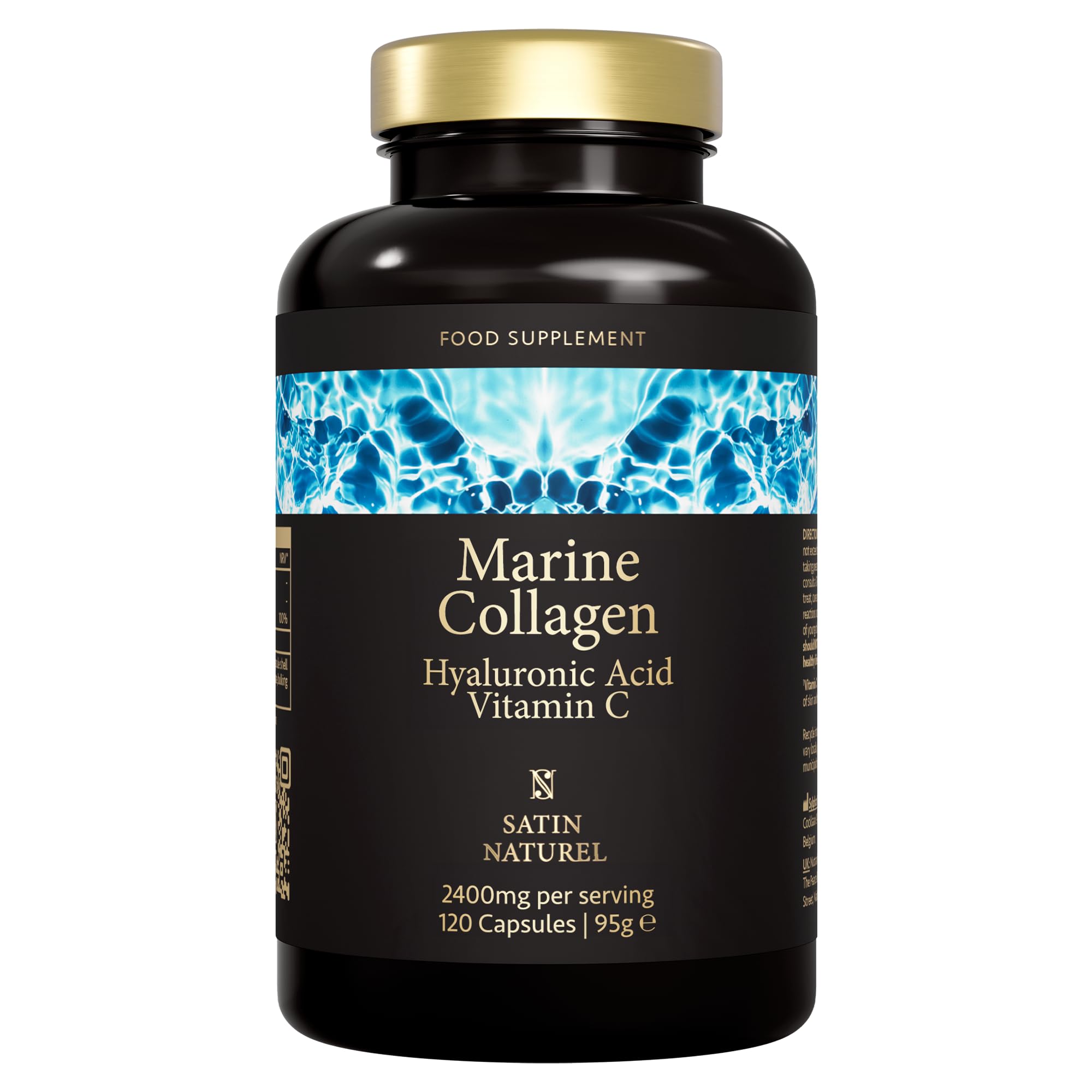 Marine Collagen Capsules with Hyaluronic Acid + Vitamin C 2400mg - High Strength Collagen SatinNaturel Au supplements